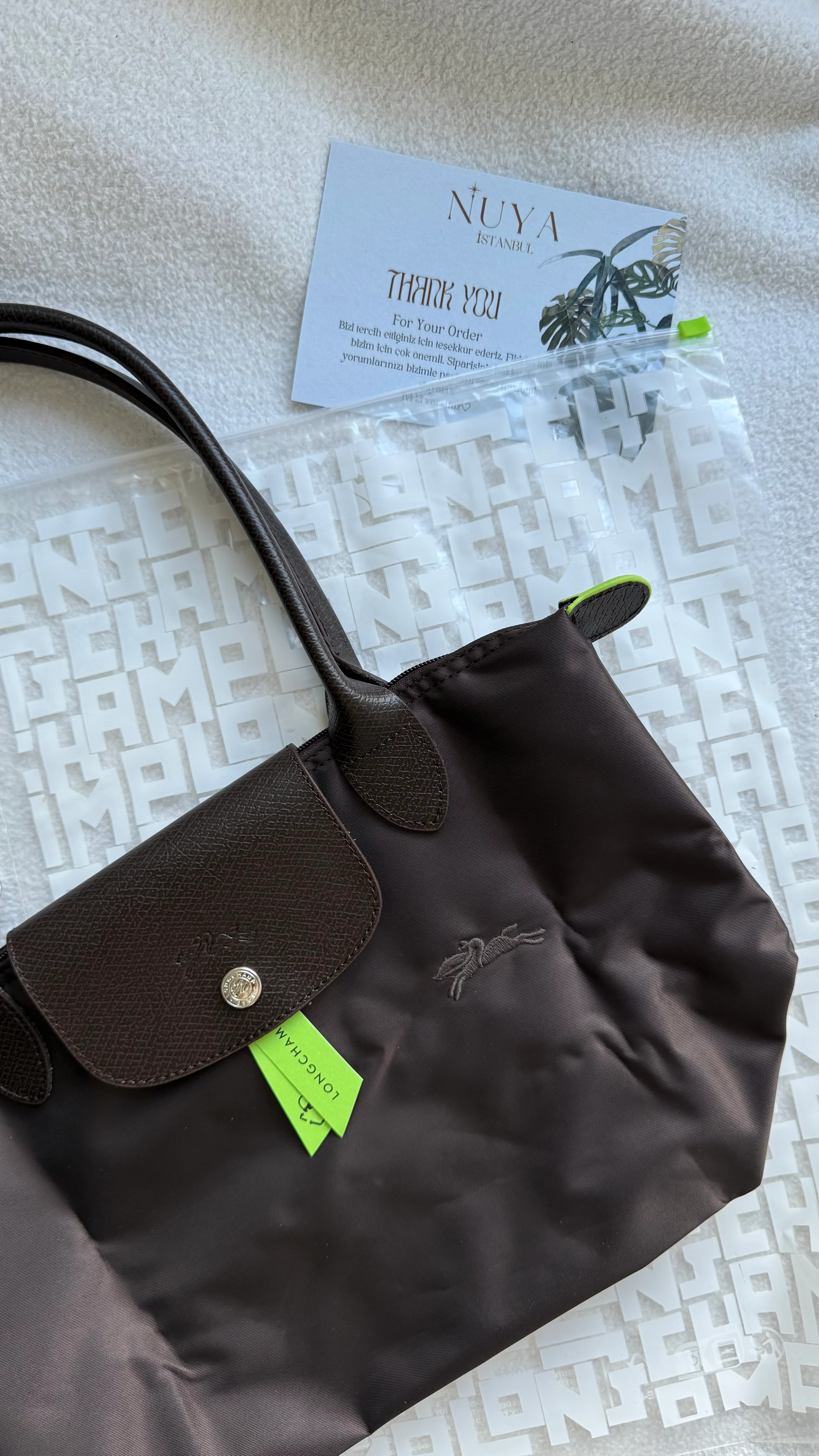 (İTHAL) LONGCHAMP LE PLİAGE TOTE-  MOCHA
