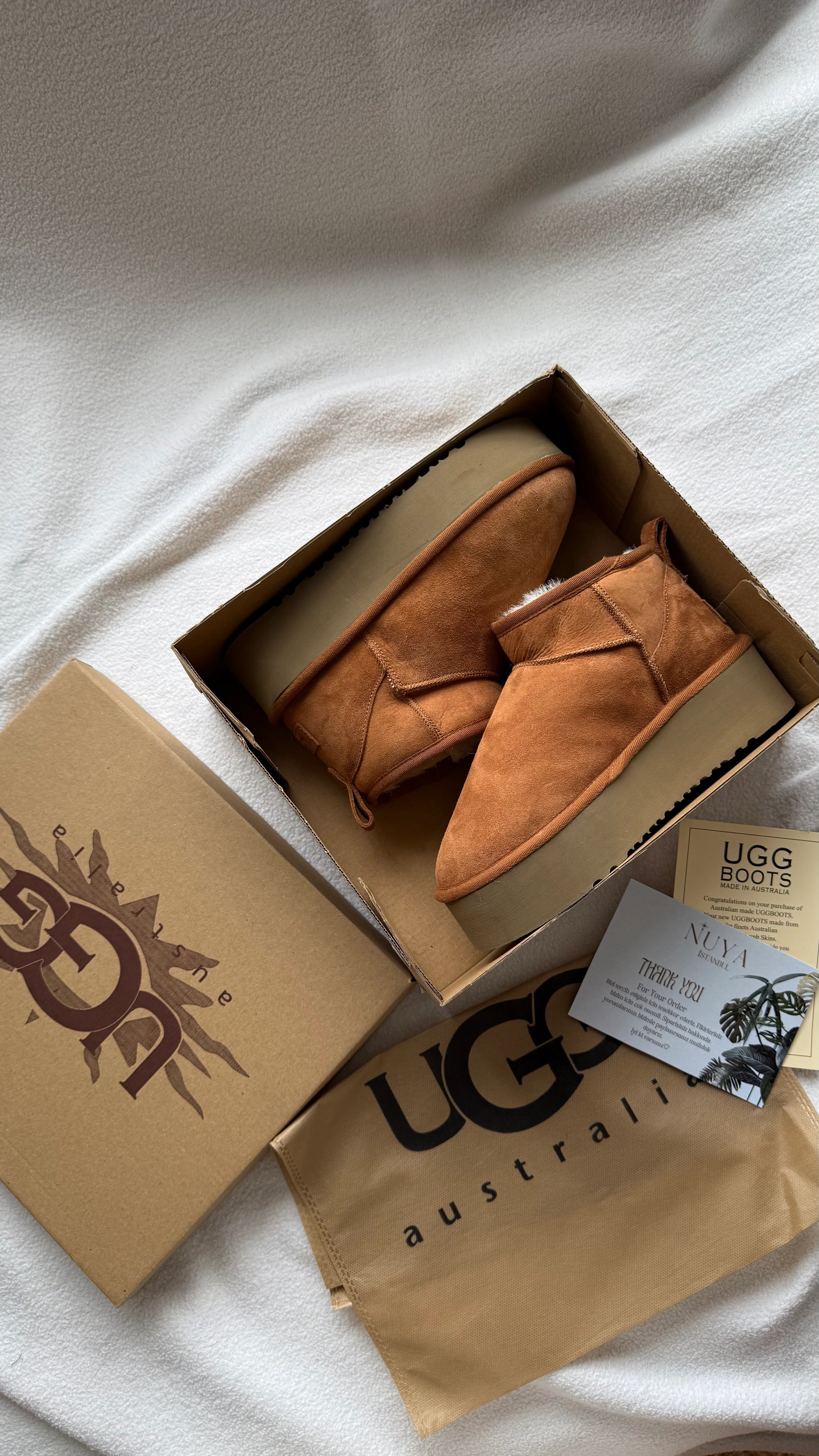 UGG MİNİ PLATFORM TABA-(GERÇEK KÜRK-GERÇEK DERİ)-DAR KALIP