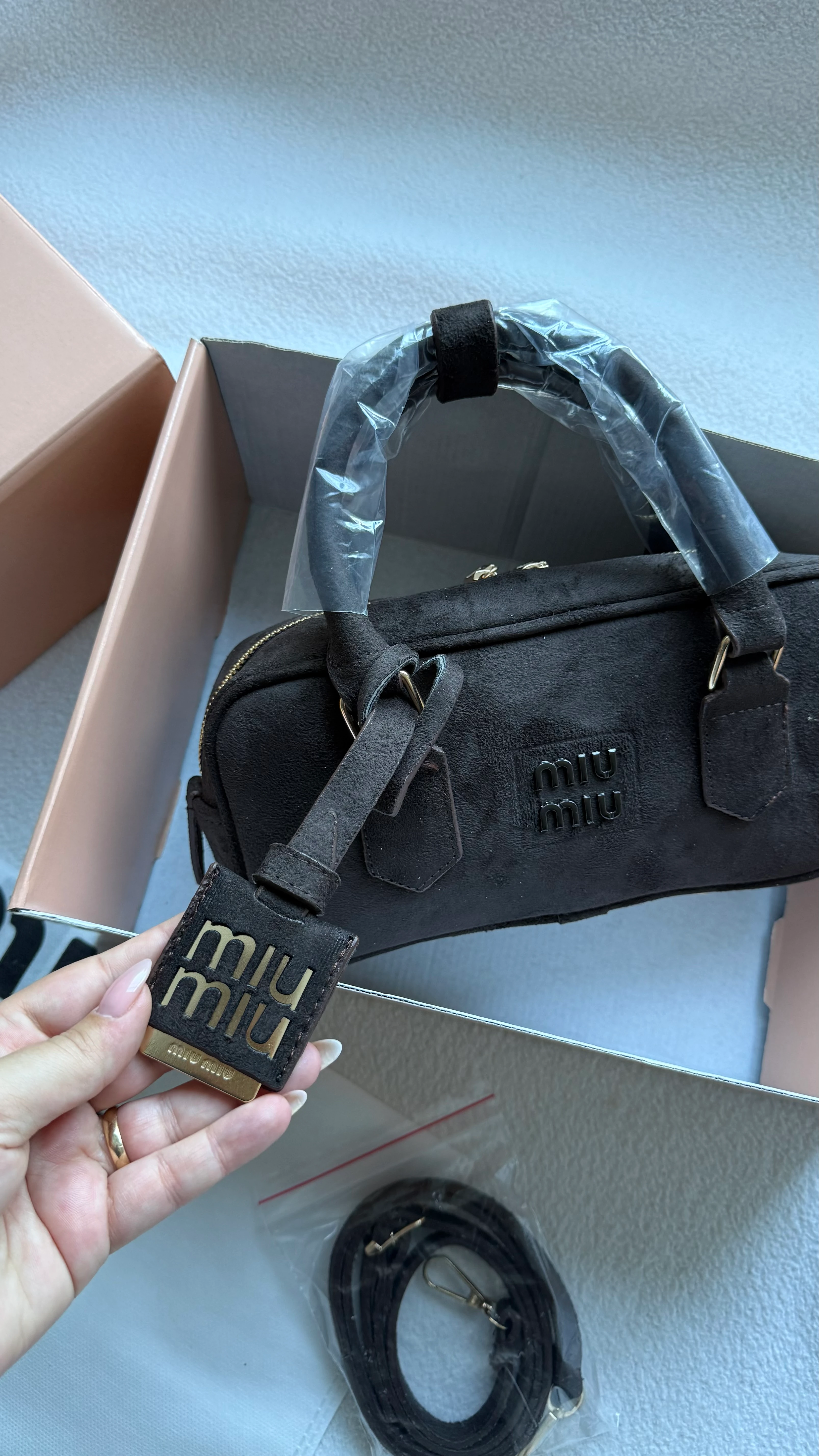 MiuMiu Süet Arcadie ACI KAHVE