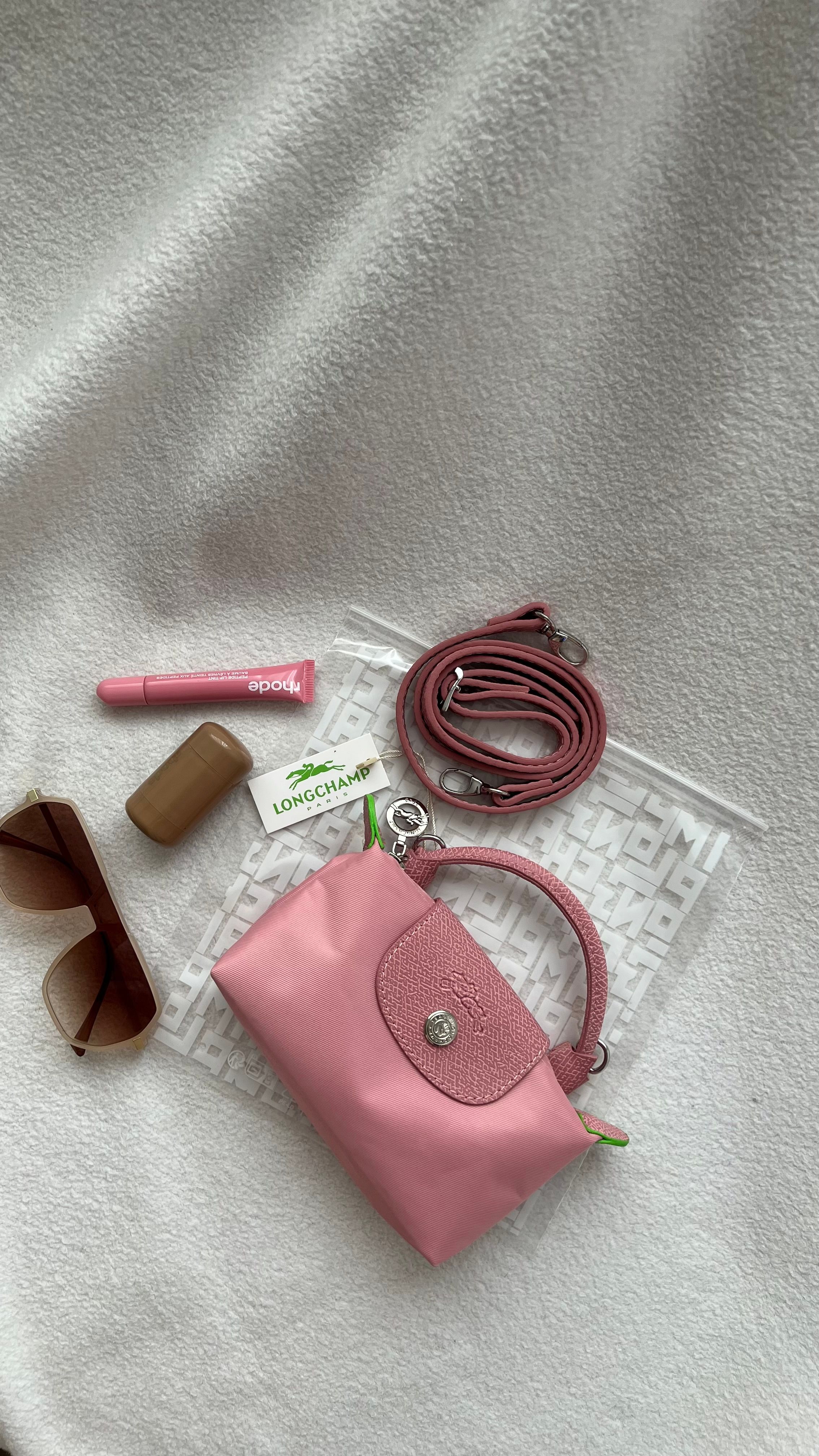 Longchamp La Pliage Mini Pembe&Yeşil