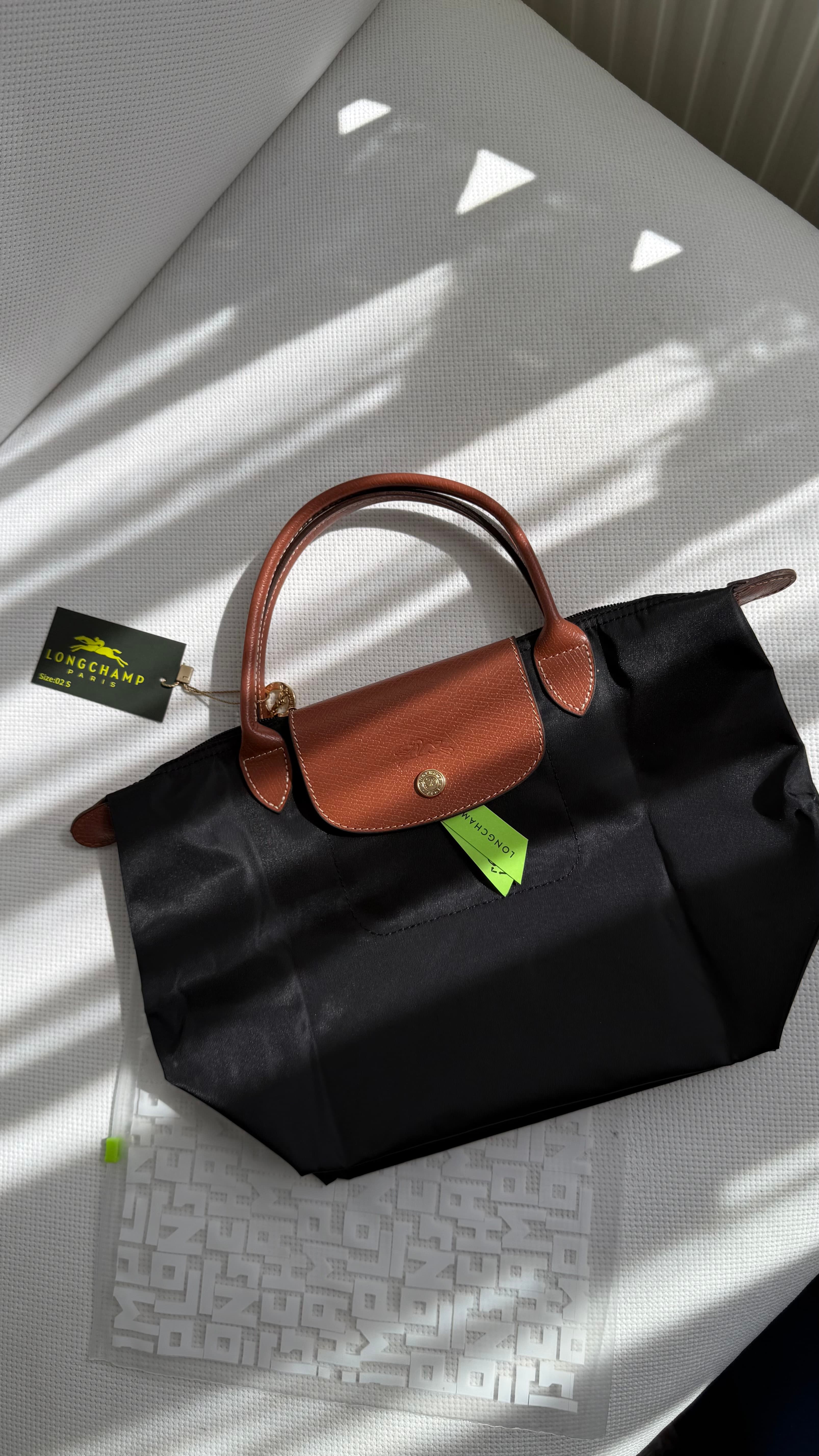 (İTHAL) Le Pliage Original Handbag Kısa Sap-Siyah (S BEDEN)