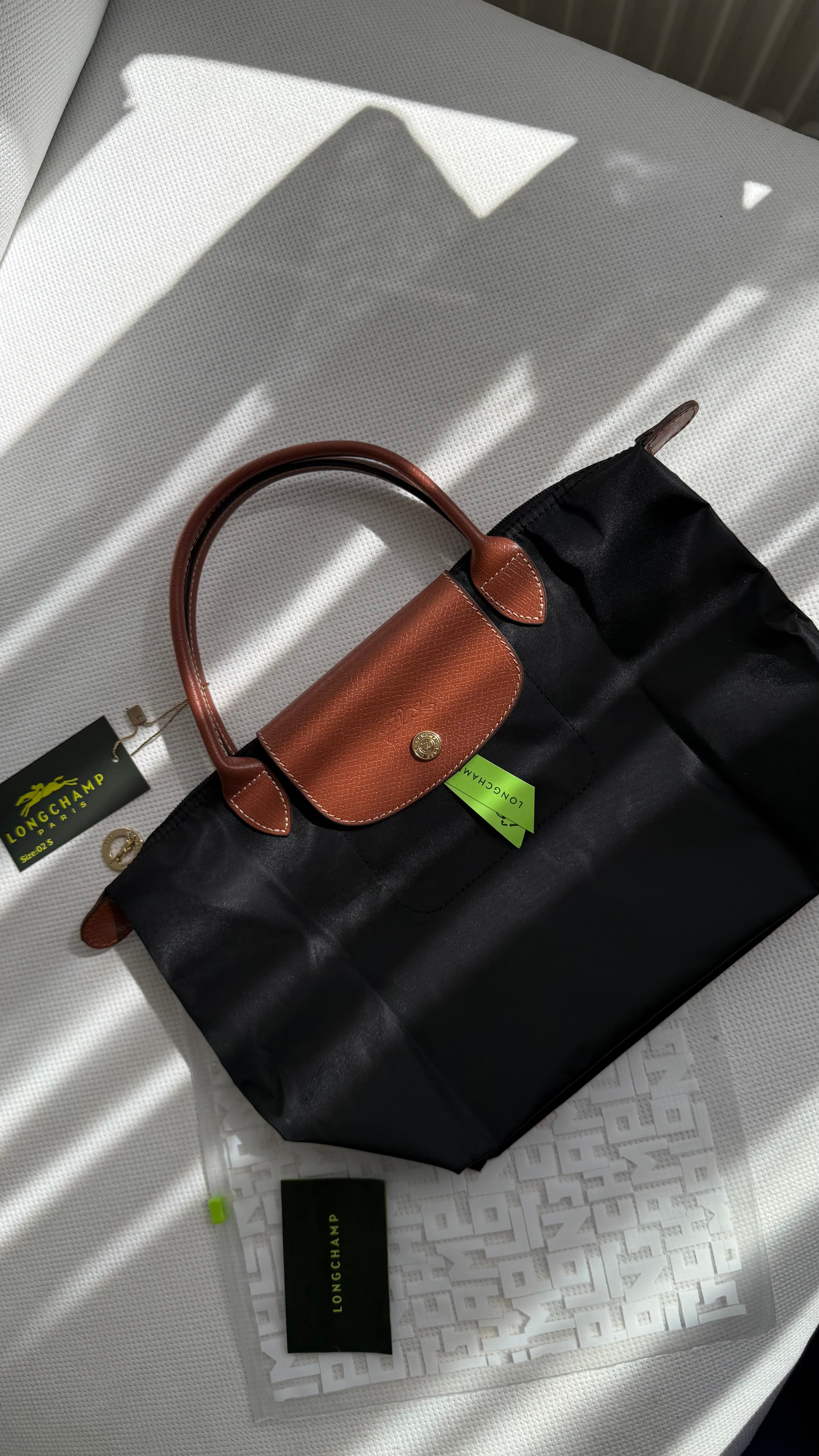 (İTHAL) Le Pliage Original Handbag Kısa Sap-Siyah (S BEDEN)