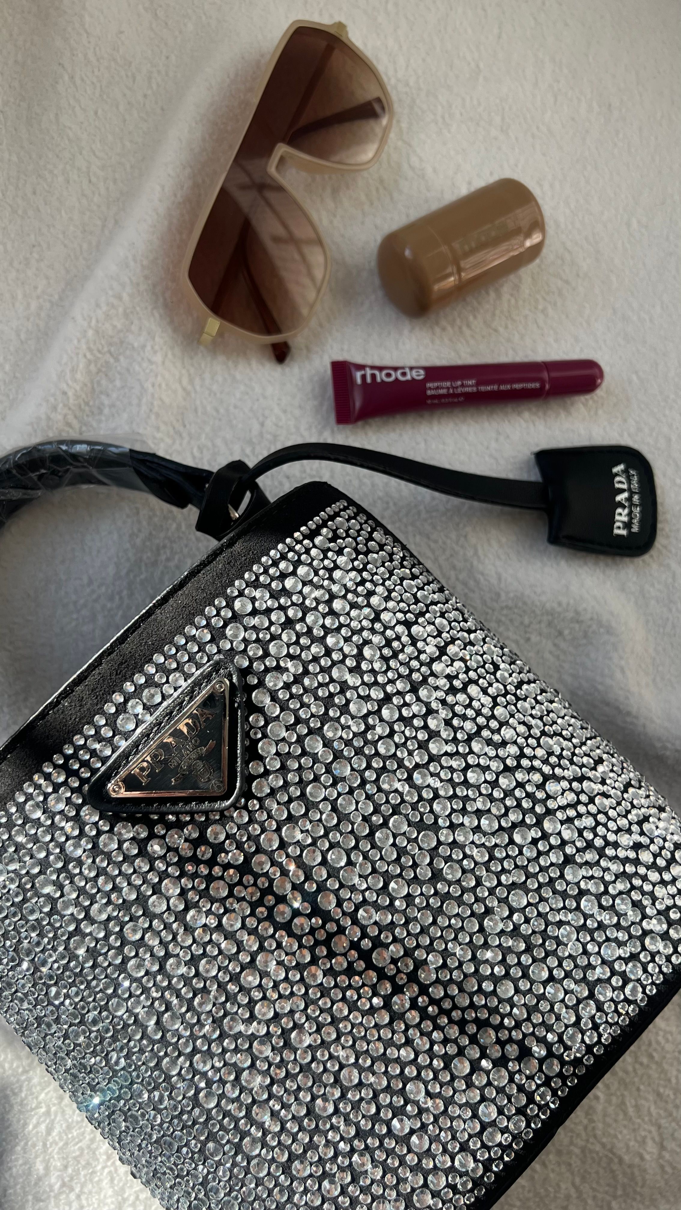 PRADA Panier Crystal Gümüş
