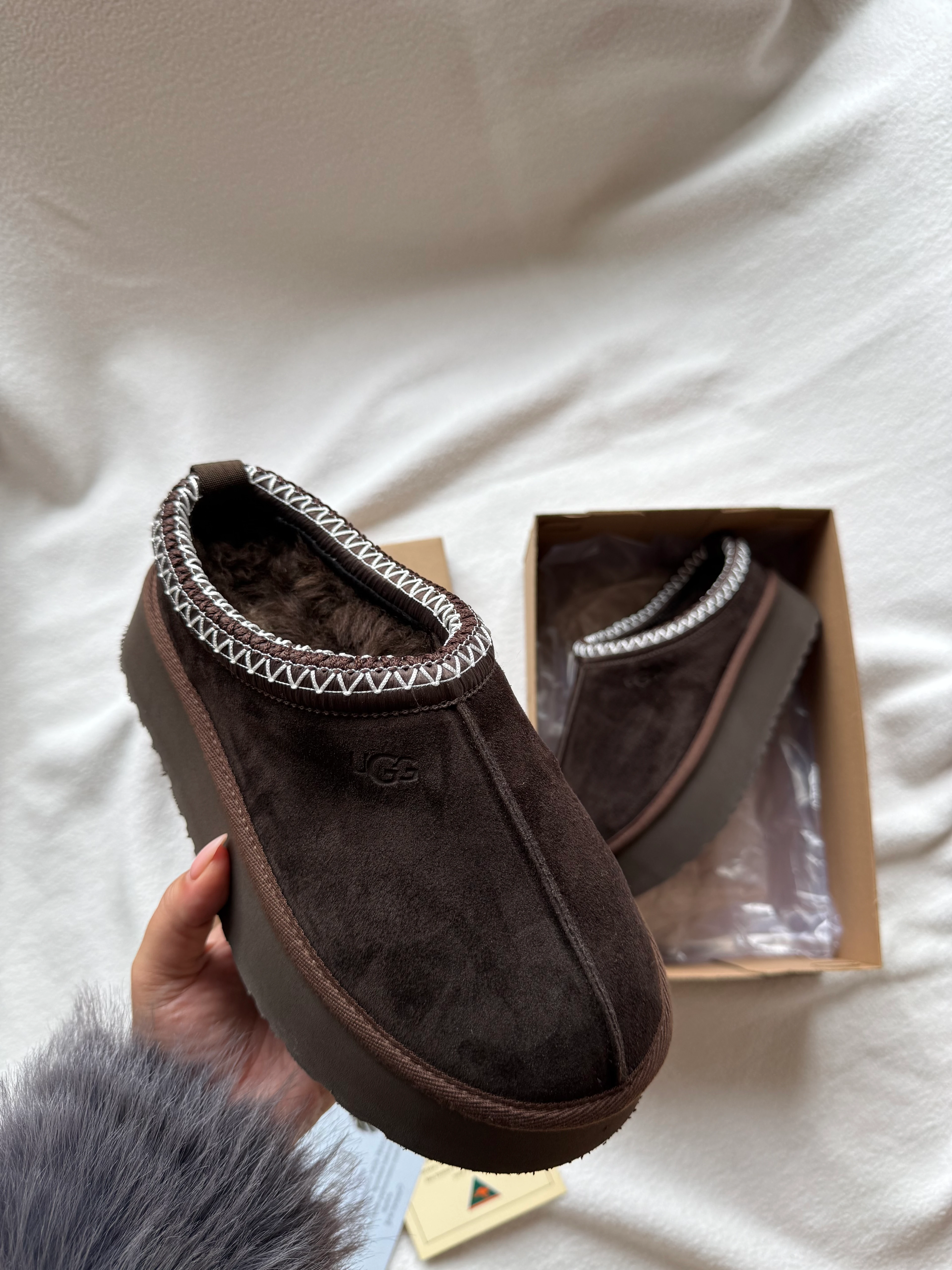 UGG TAZZ BROWN (GERÇEK KÜRK/GERÇEK DERİ) - DAR KALIP