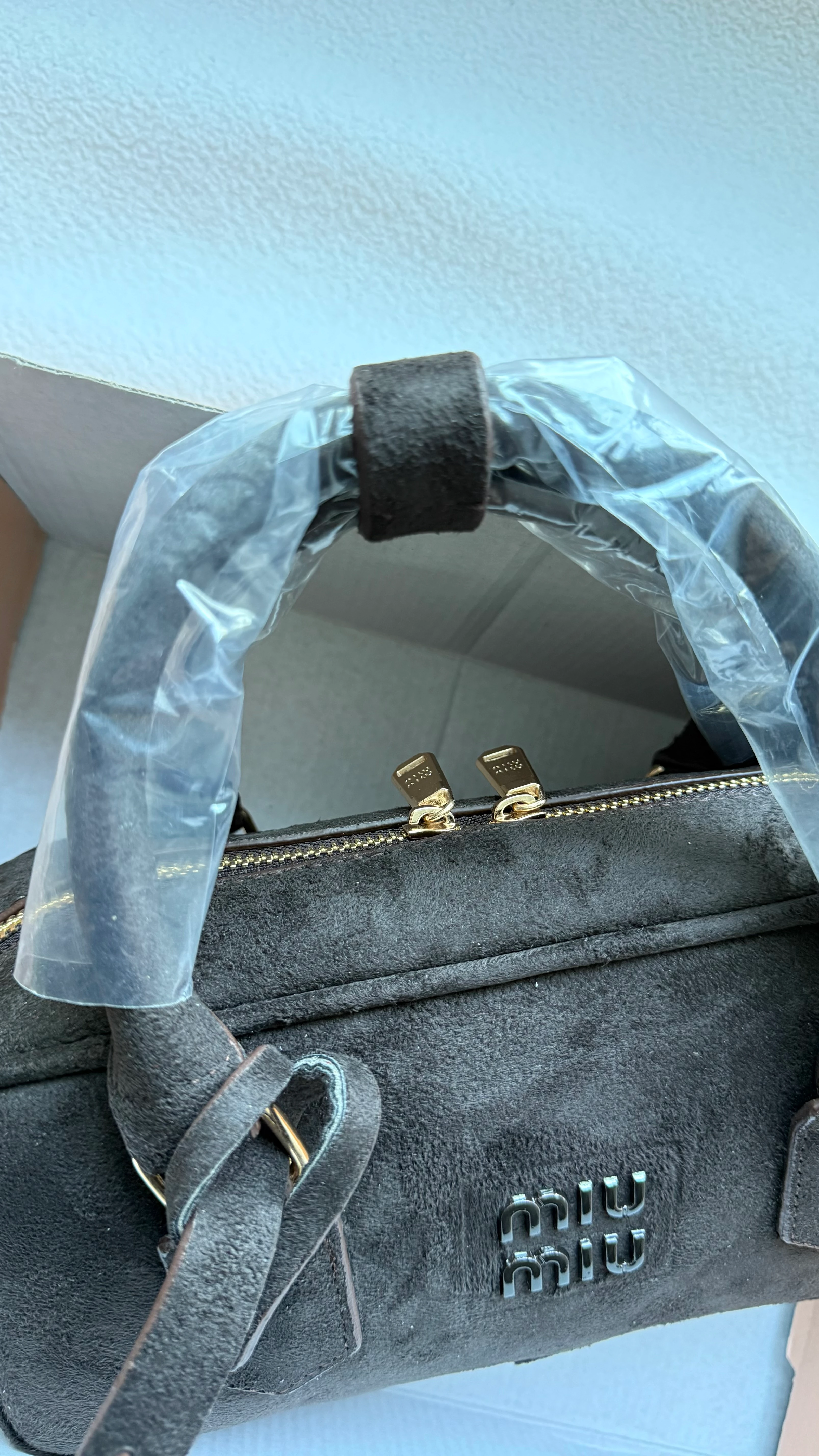 MiuMiu Süet Arcadie ACI KAHVE