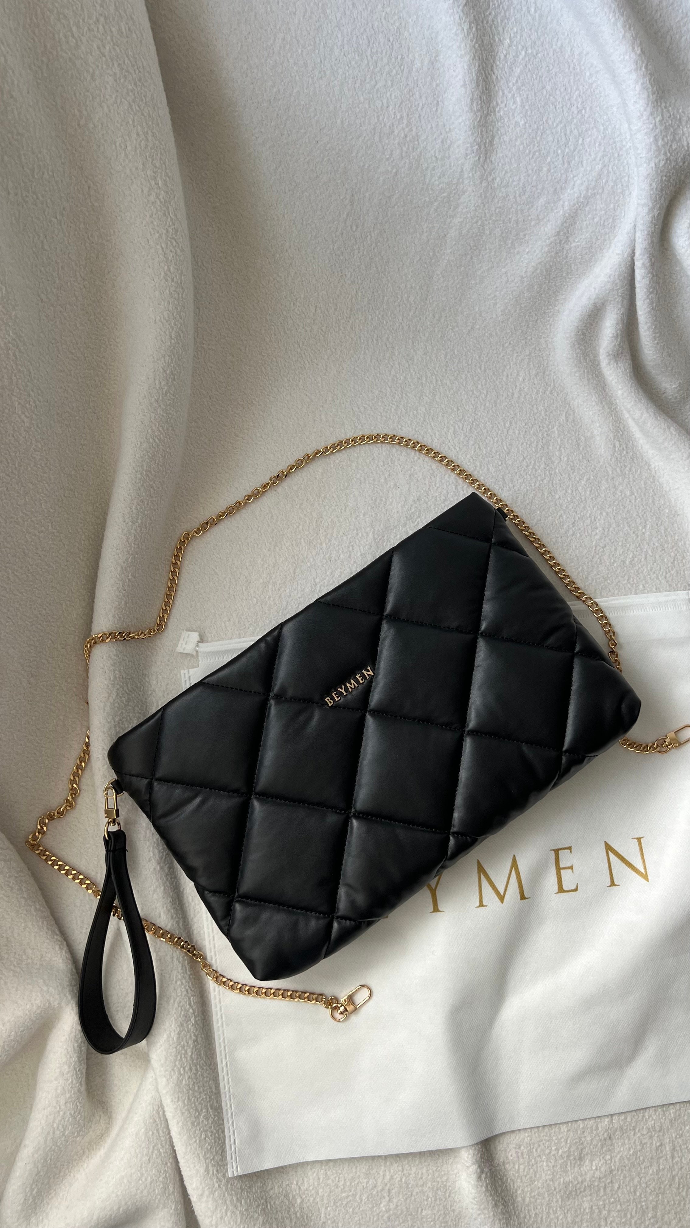 BEYMEN Clutch&Omuz Çantası-Siyah