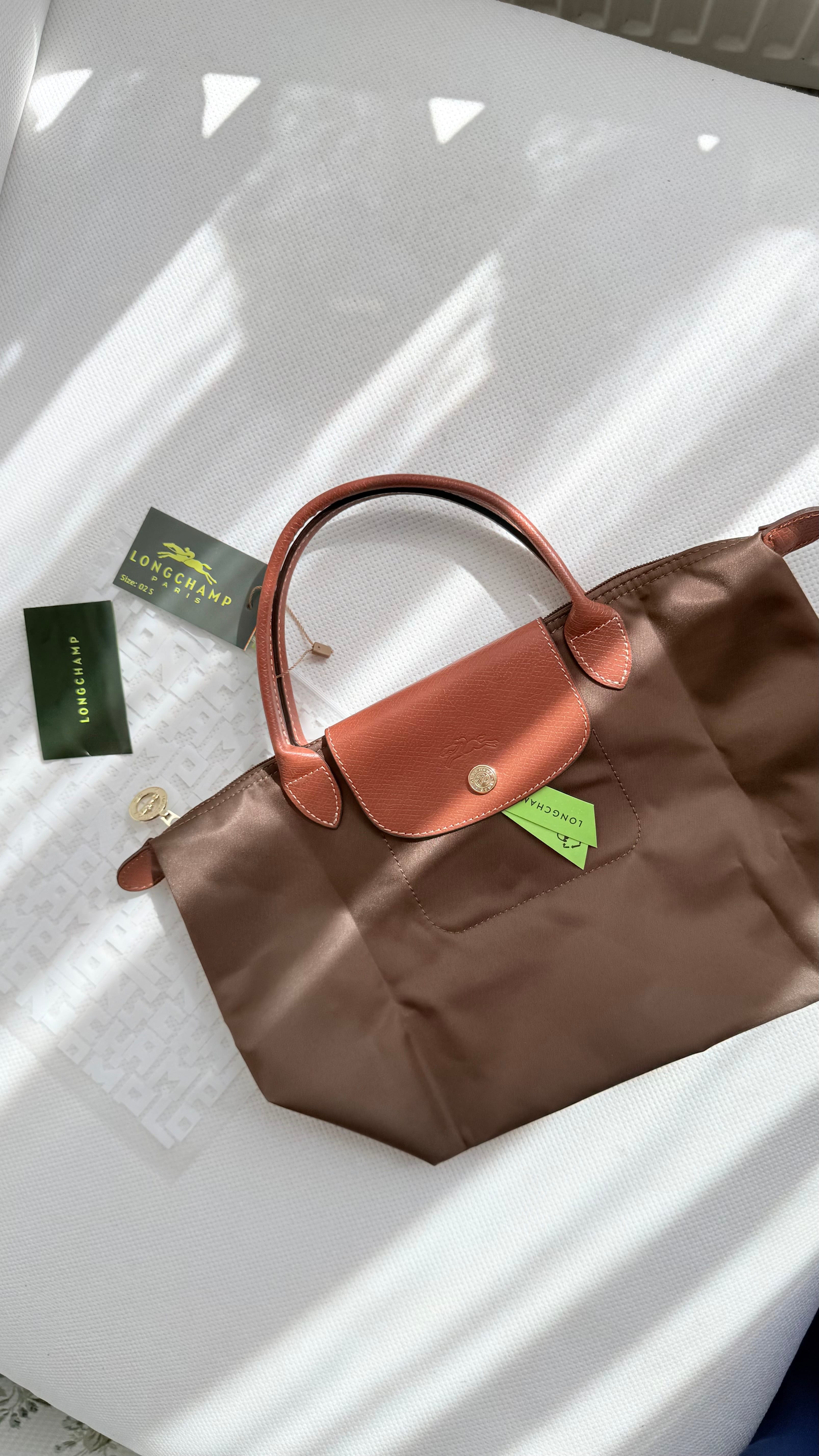 (İTHAL) Le Pliage Original Handbag Kısa Sap-KAHVERENGİ (S BEDEN)