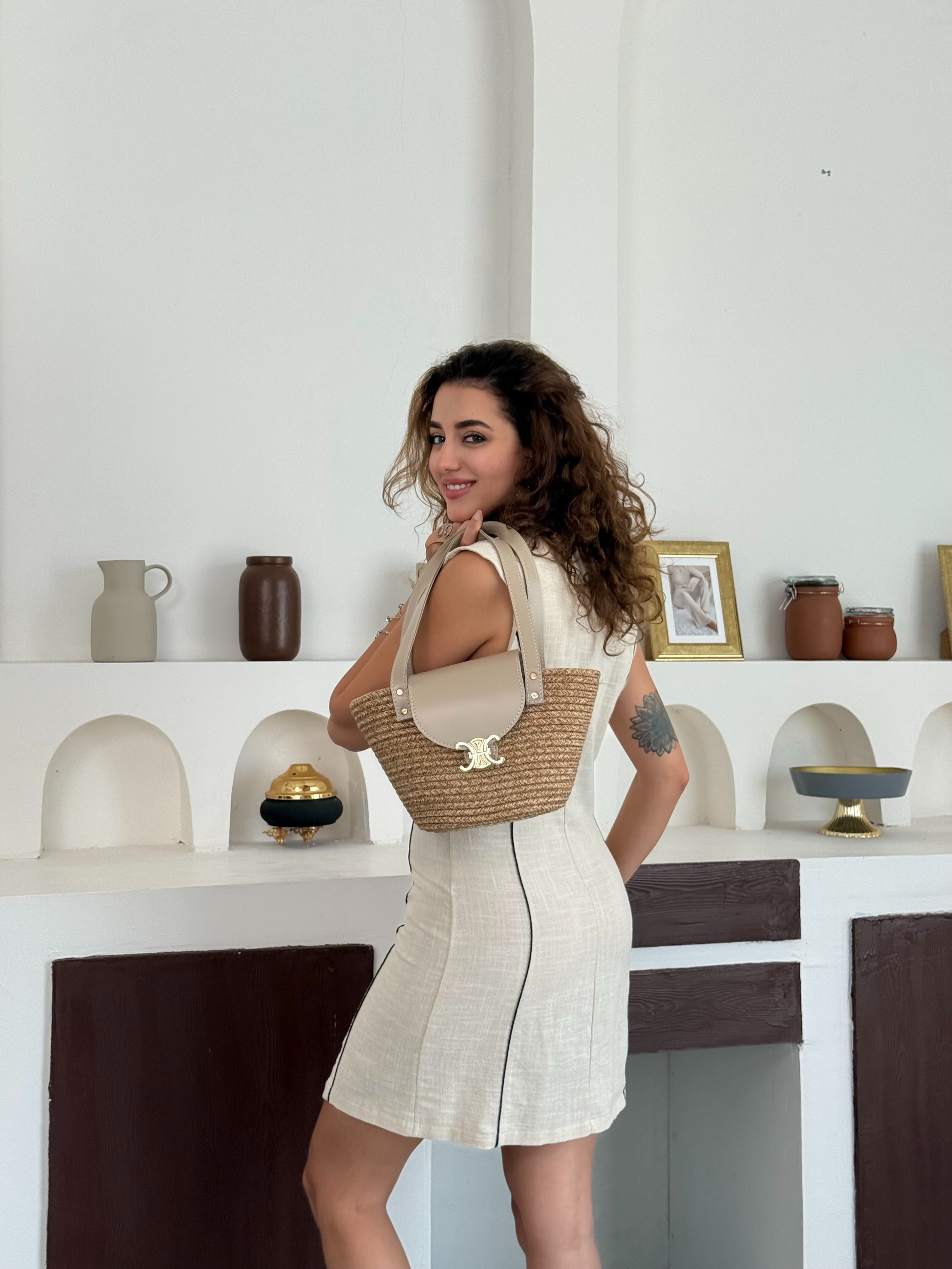 CELİNE Jüt Series TAŞ RENGİ