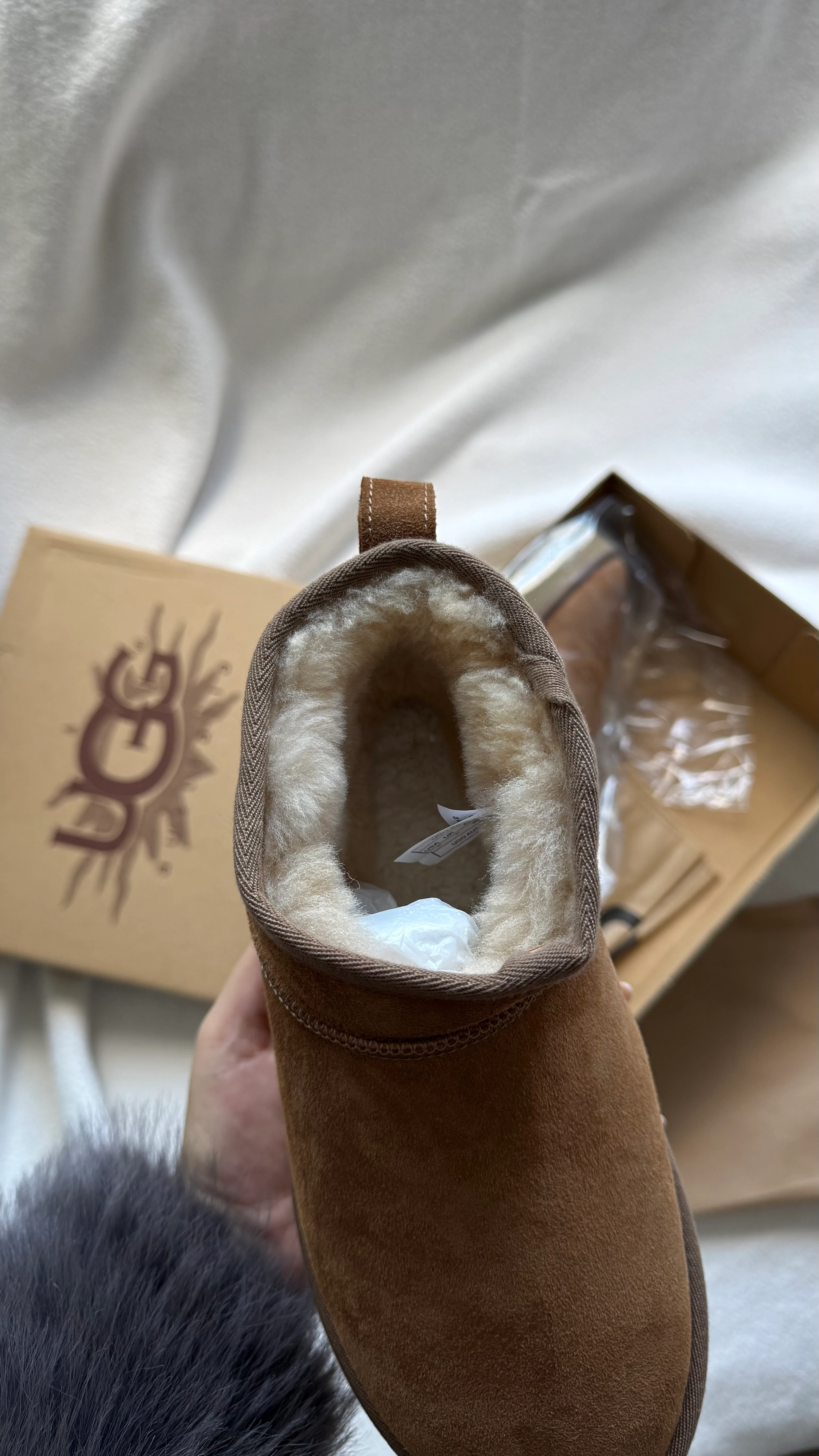 UGG MİNİ PLATFORM KESTANE (GERÇEK KÜRK-GERÇEK DERİ)- DAR KALIP