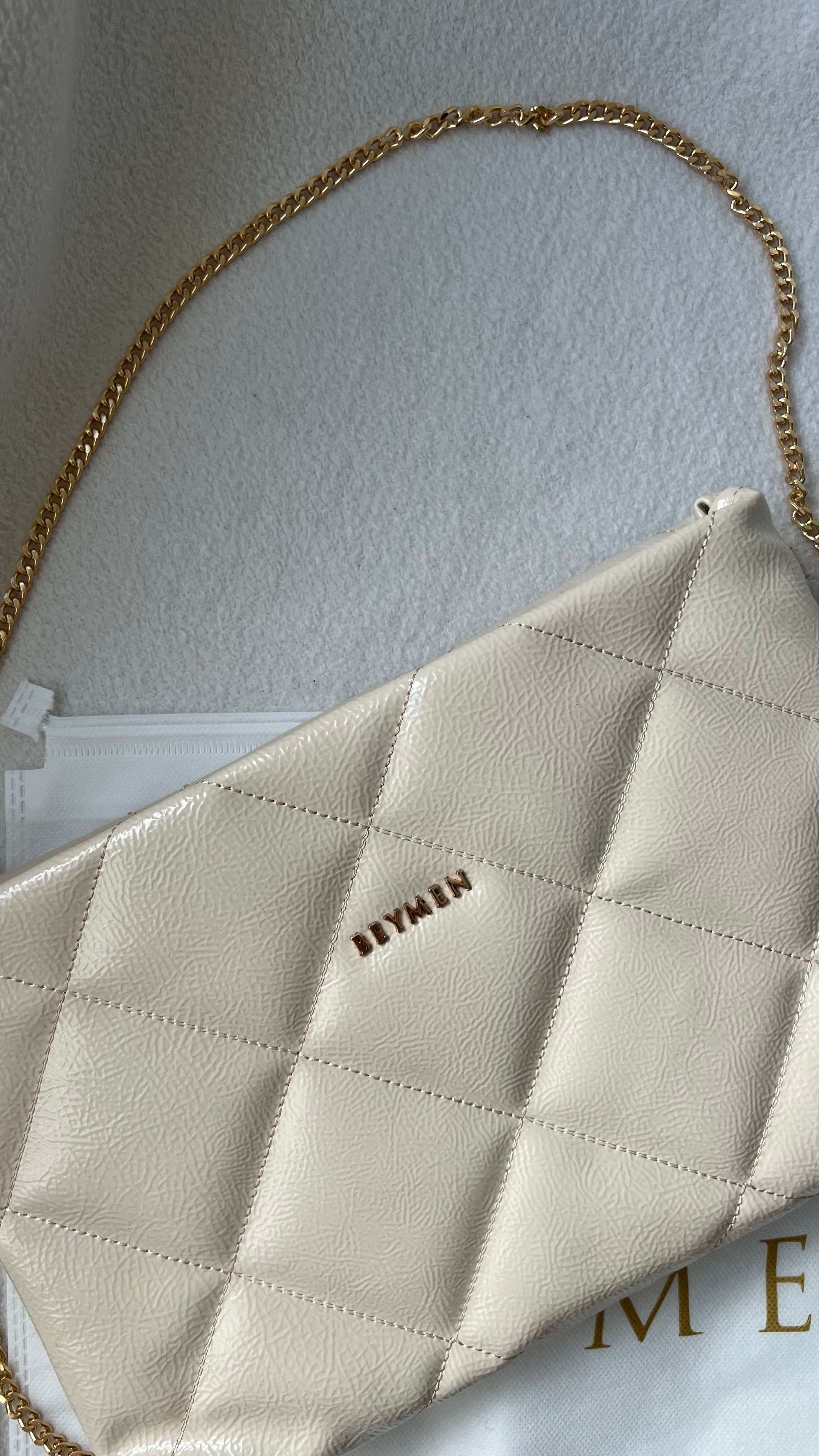  BEYMEN Clutch&Omuz Çantası - Krem