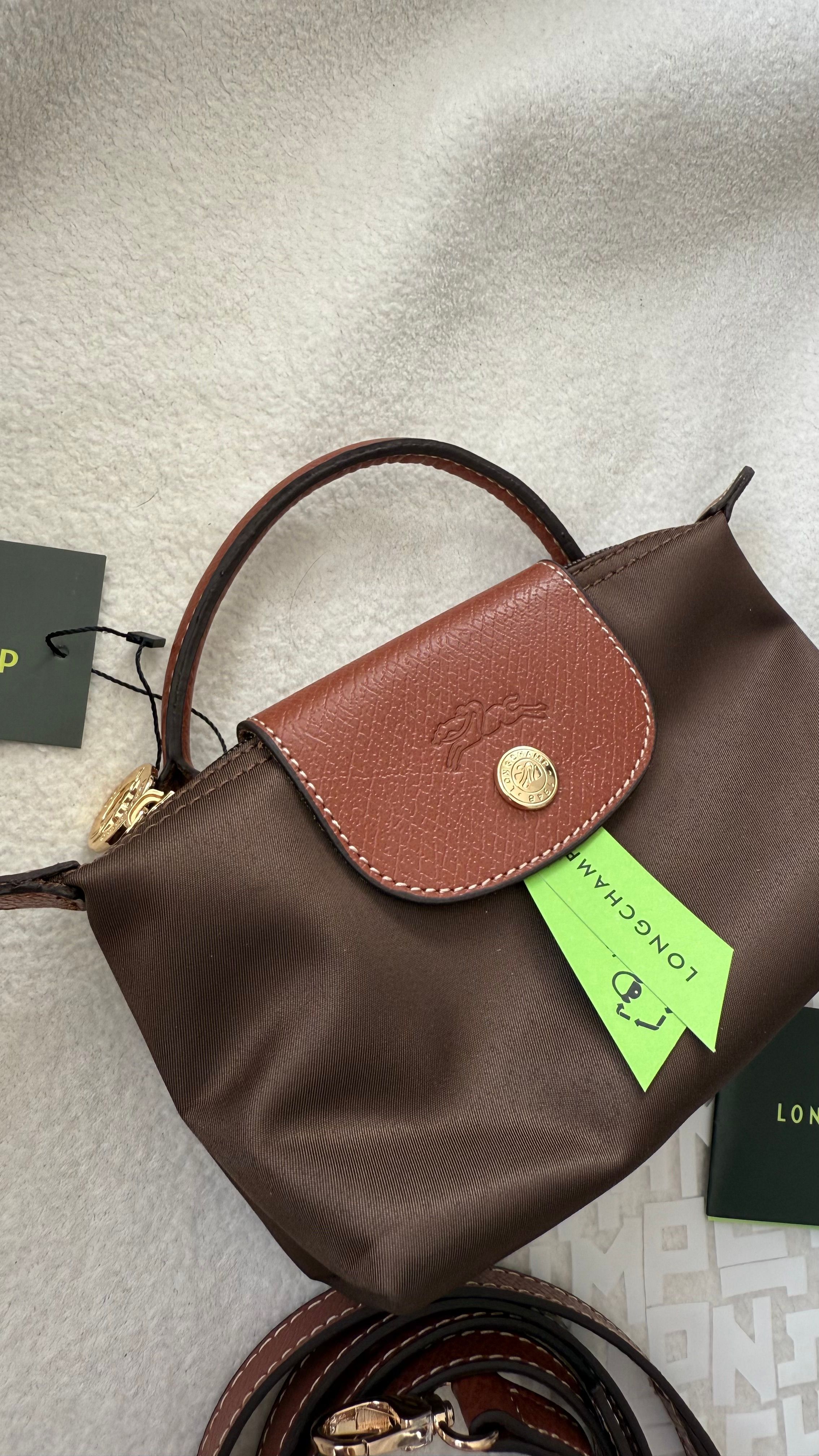 (İTHAL)Longchamp Le Pliage ORJ. Pouch - KAHVERENGİ