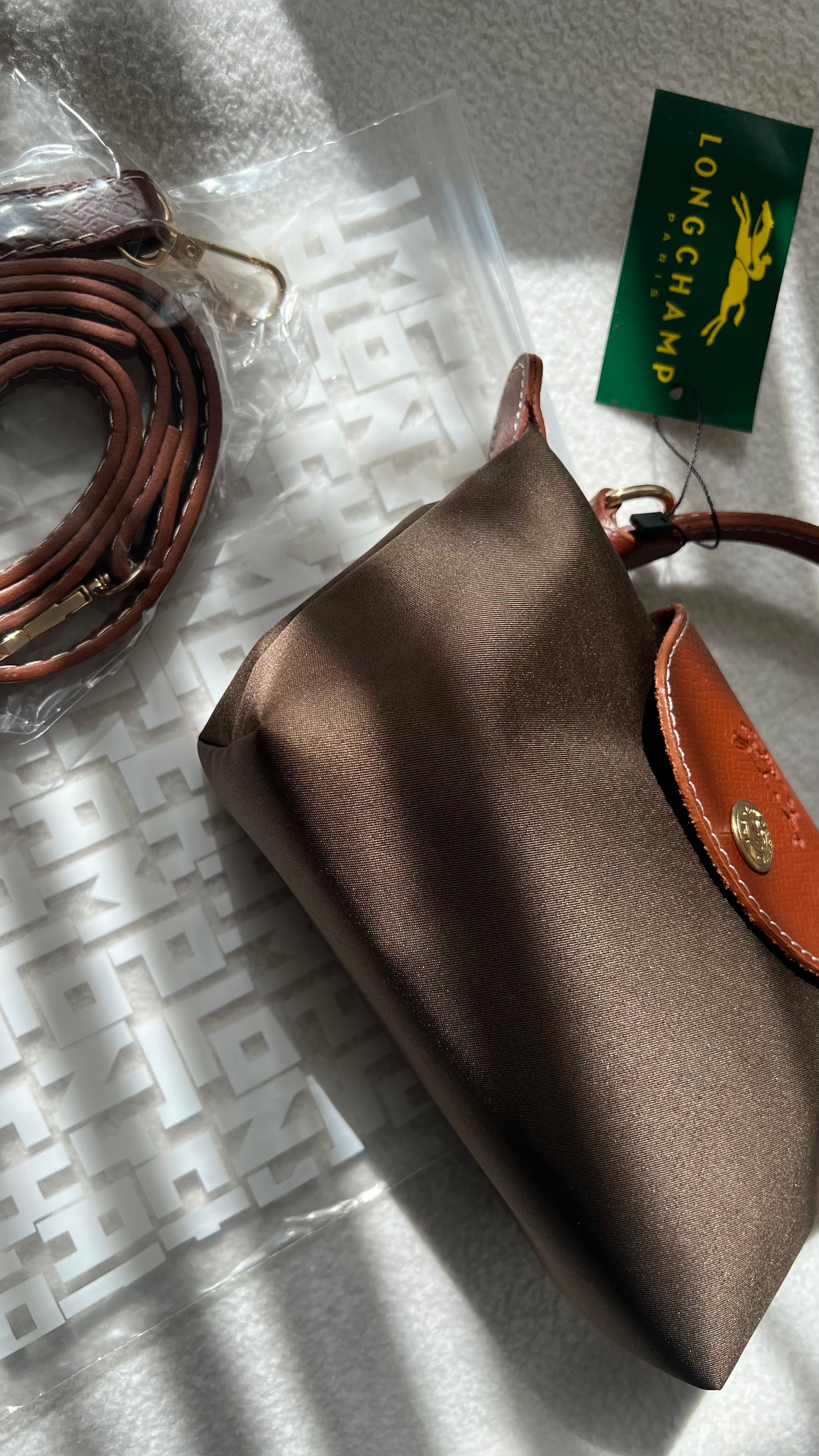  Longchamp Mini Pliage - Acı Kahve&Taba