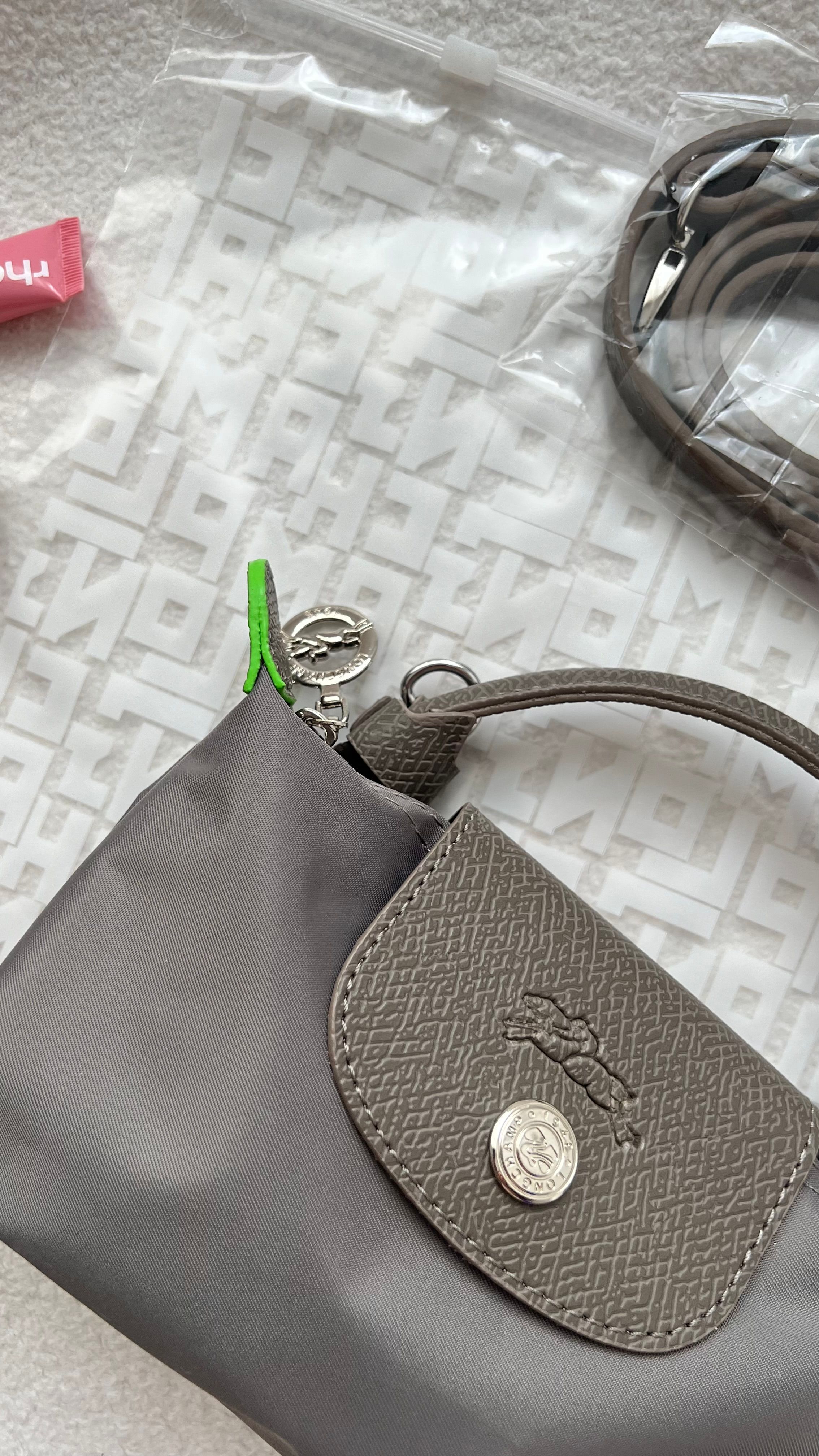 Longchamp La Pliage Mini Vizon&Yeşil