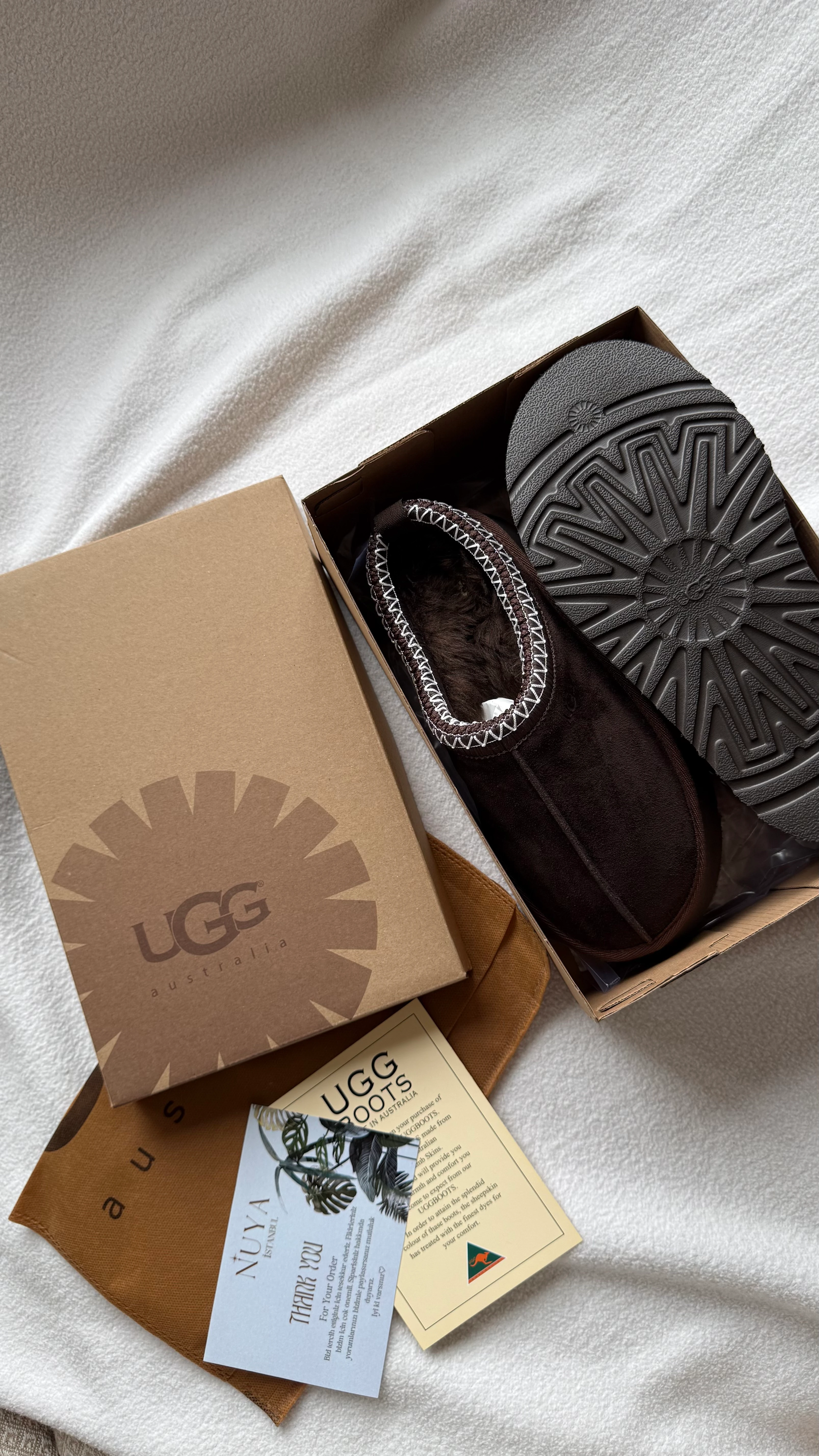 UGG TAZZ BROWN (GERÇEK KÜRK/GERÇEK DERİ) - DAR KALIP