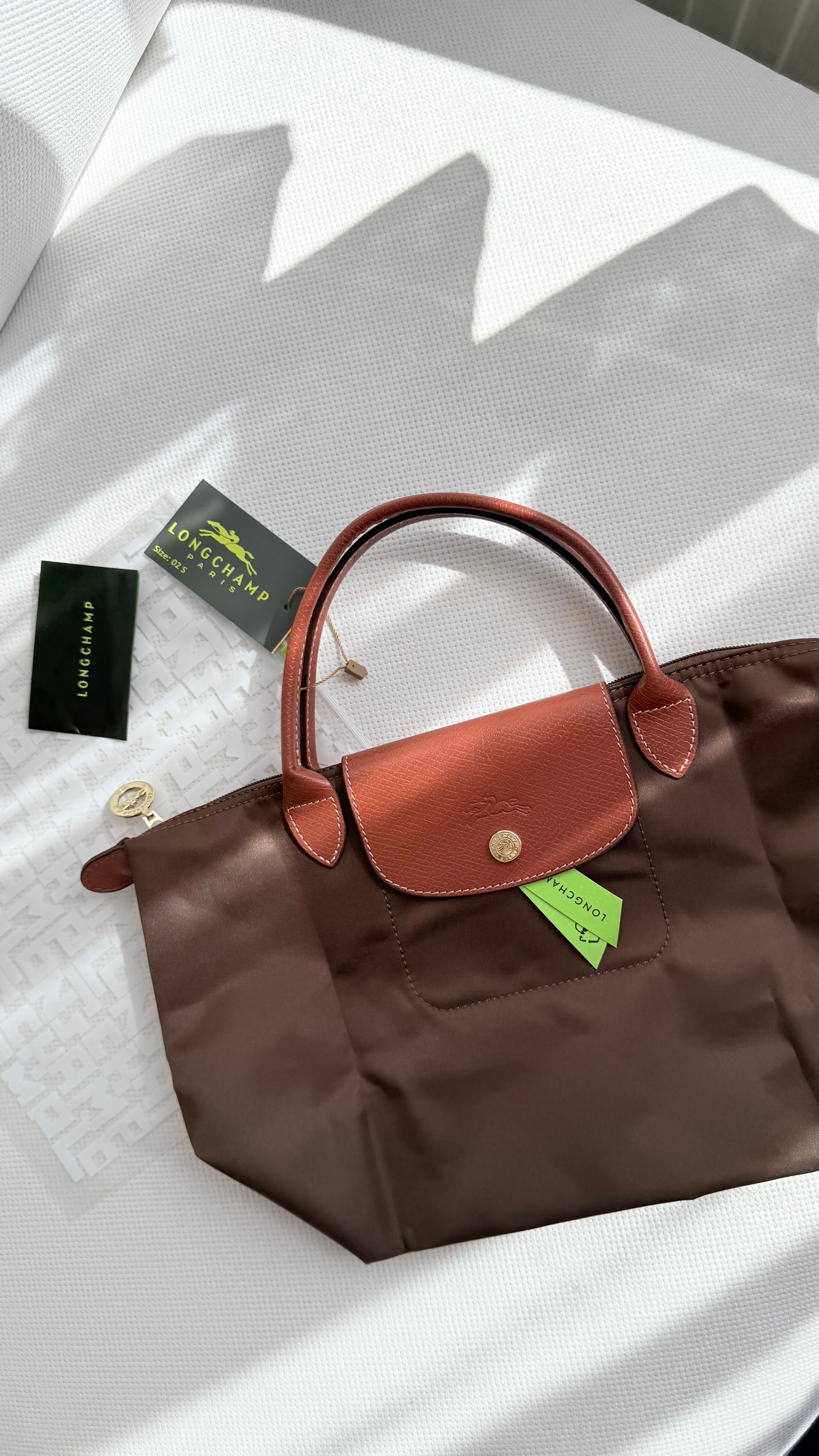 (İTHAL) Le Pliage Original Handbag Kısa Sap-KAHVERENGİ (S BEDEN)