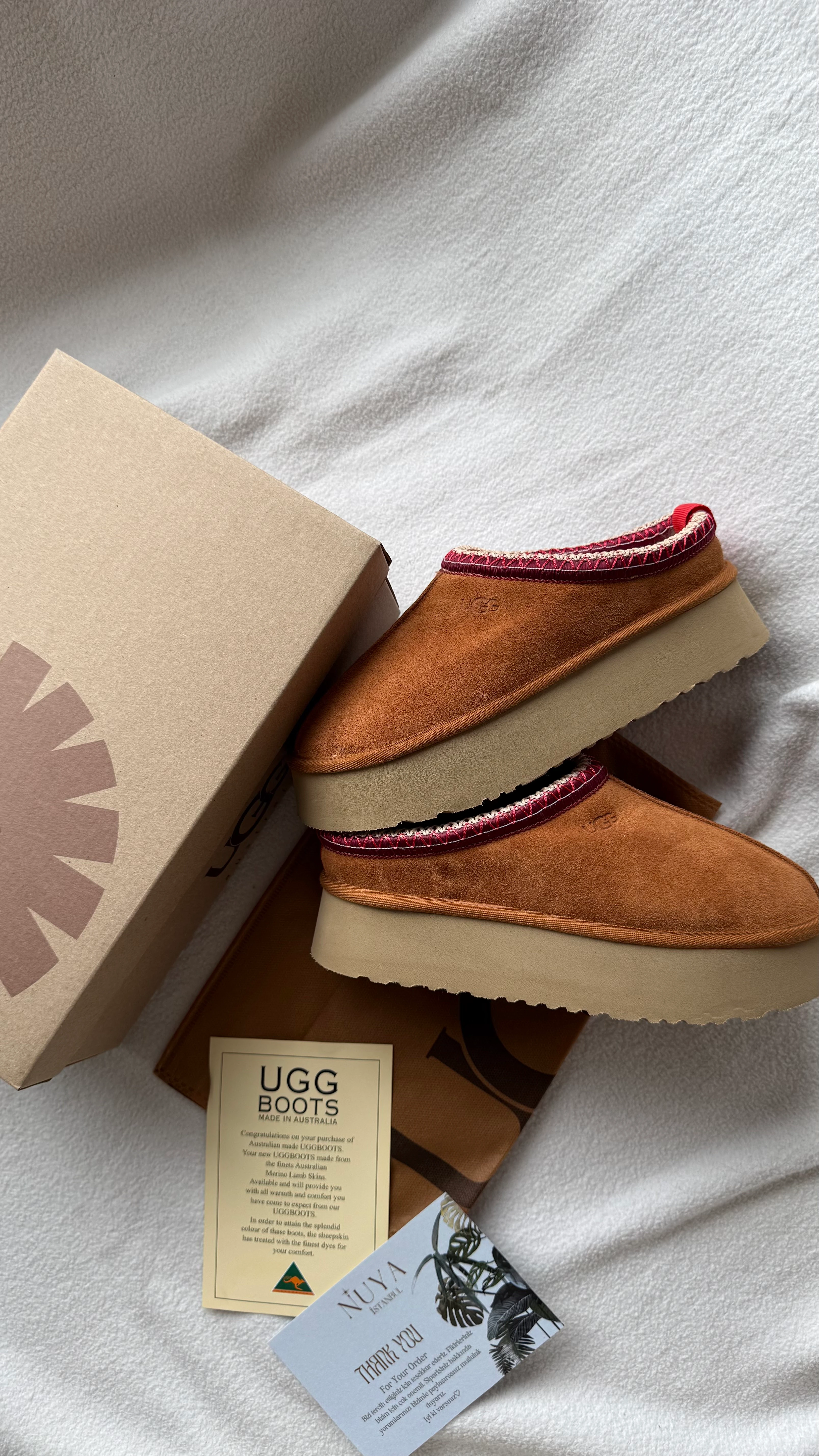 UGG TAZZ TABA (GERÇEK KÜRK/GERÇEK DERİ) - DAR KALIP