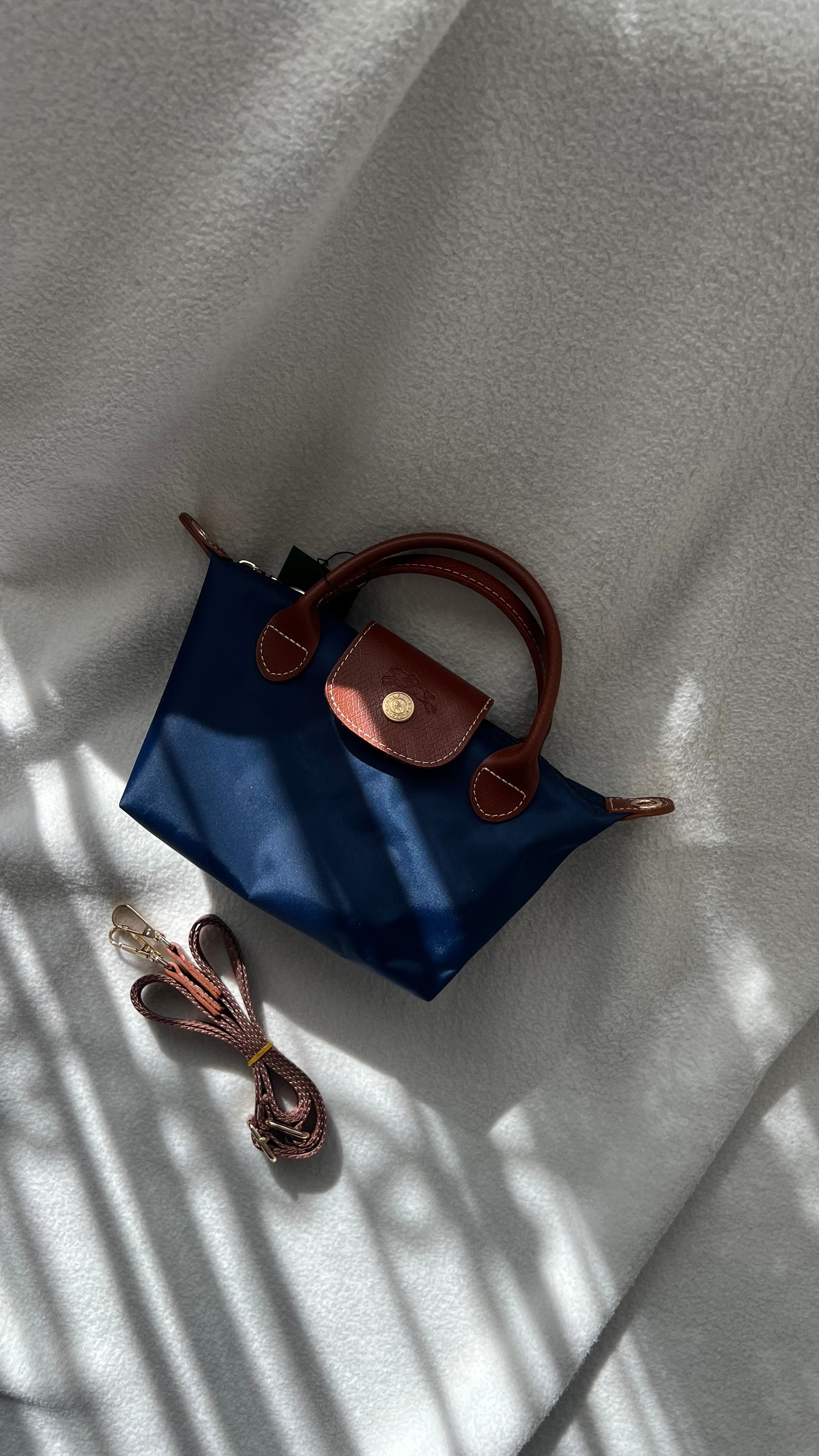 Longchamp La Pliage Lacivert- XSmall Beden