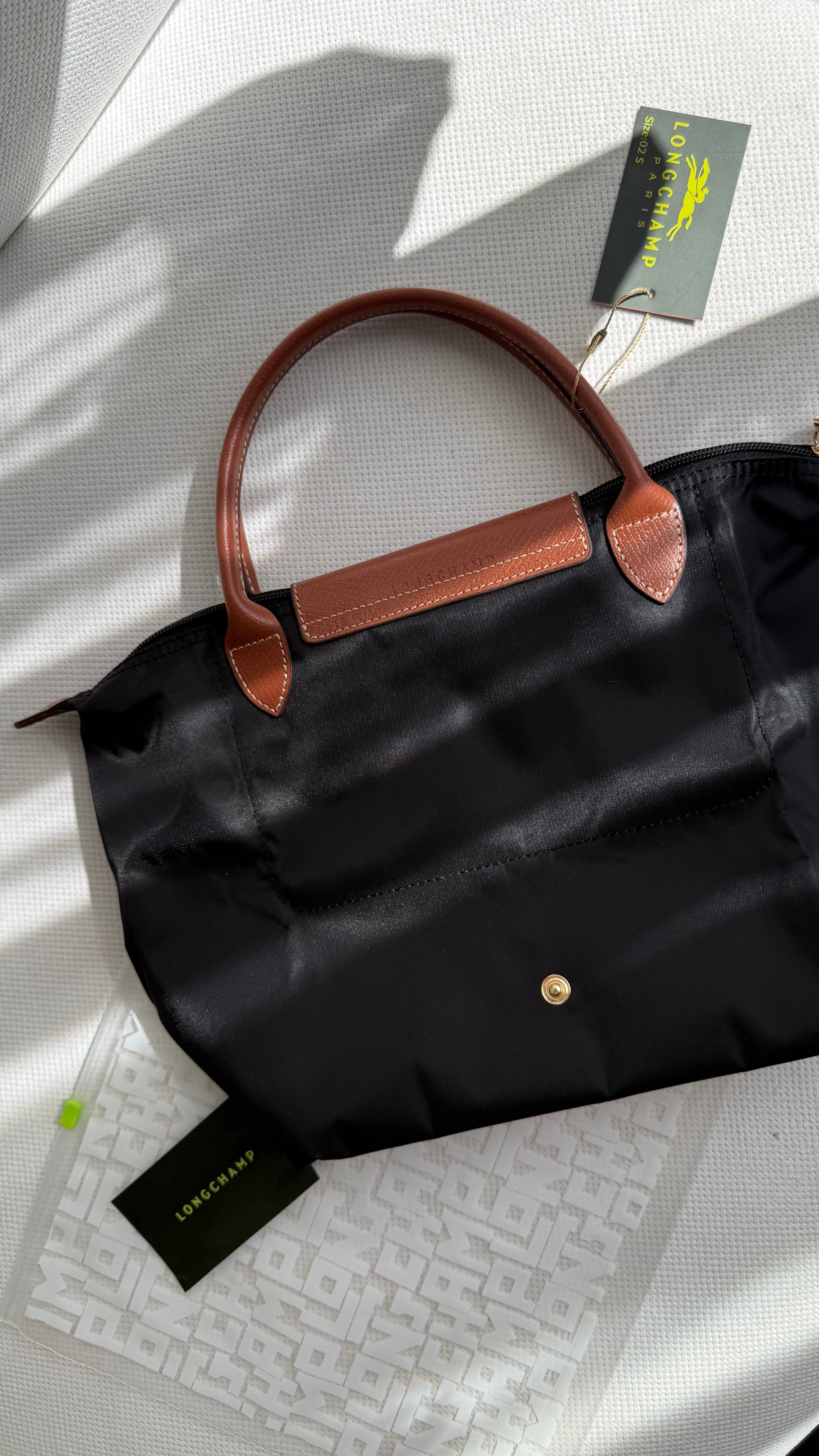 (İTHAL) Le Pliage Original Handbag Kısa Sap-Siyah (S BEDEN)