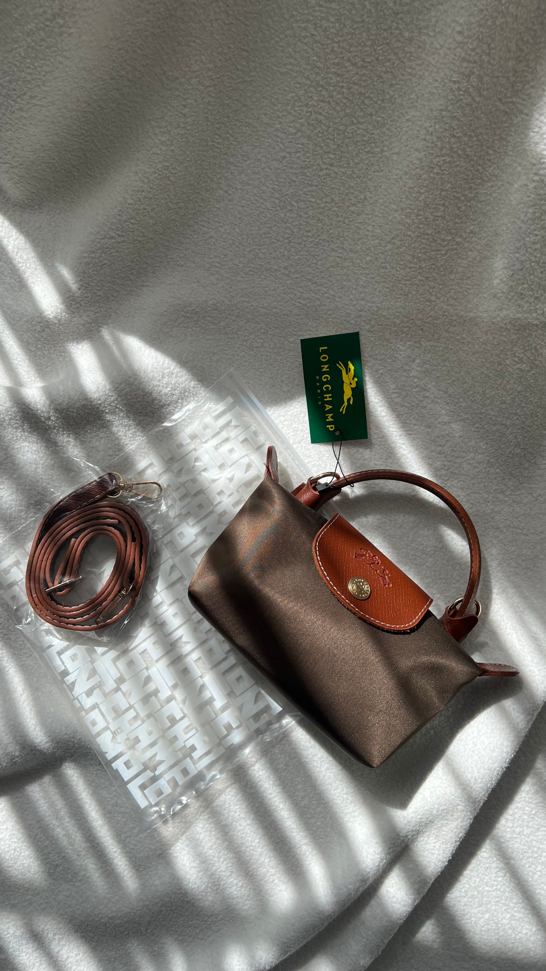  Longchamp Mini Pliage - Acı Kahve&Taba