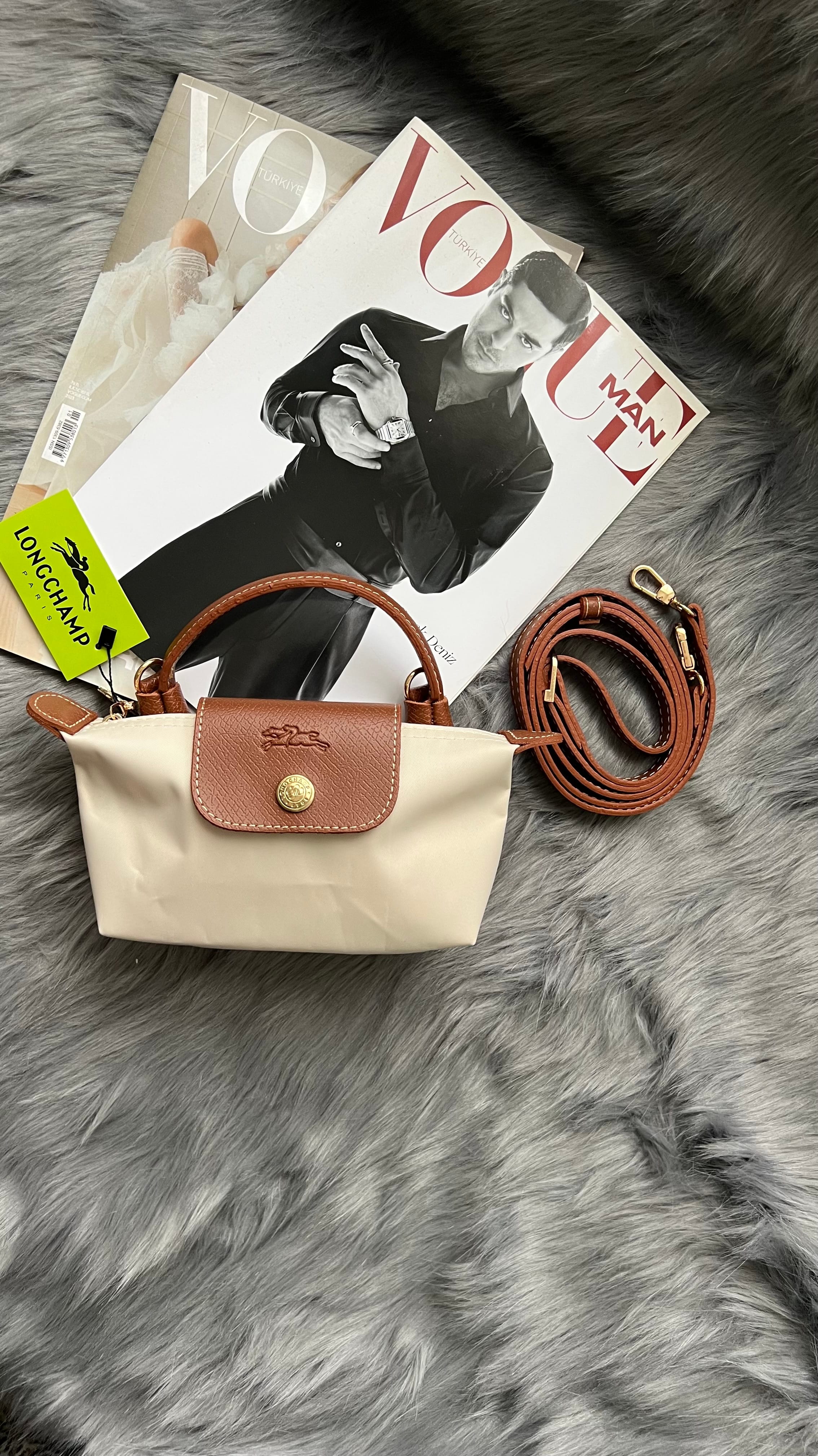 Longchamp Le Pliage Mini - Krem