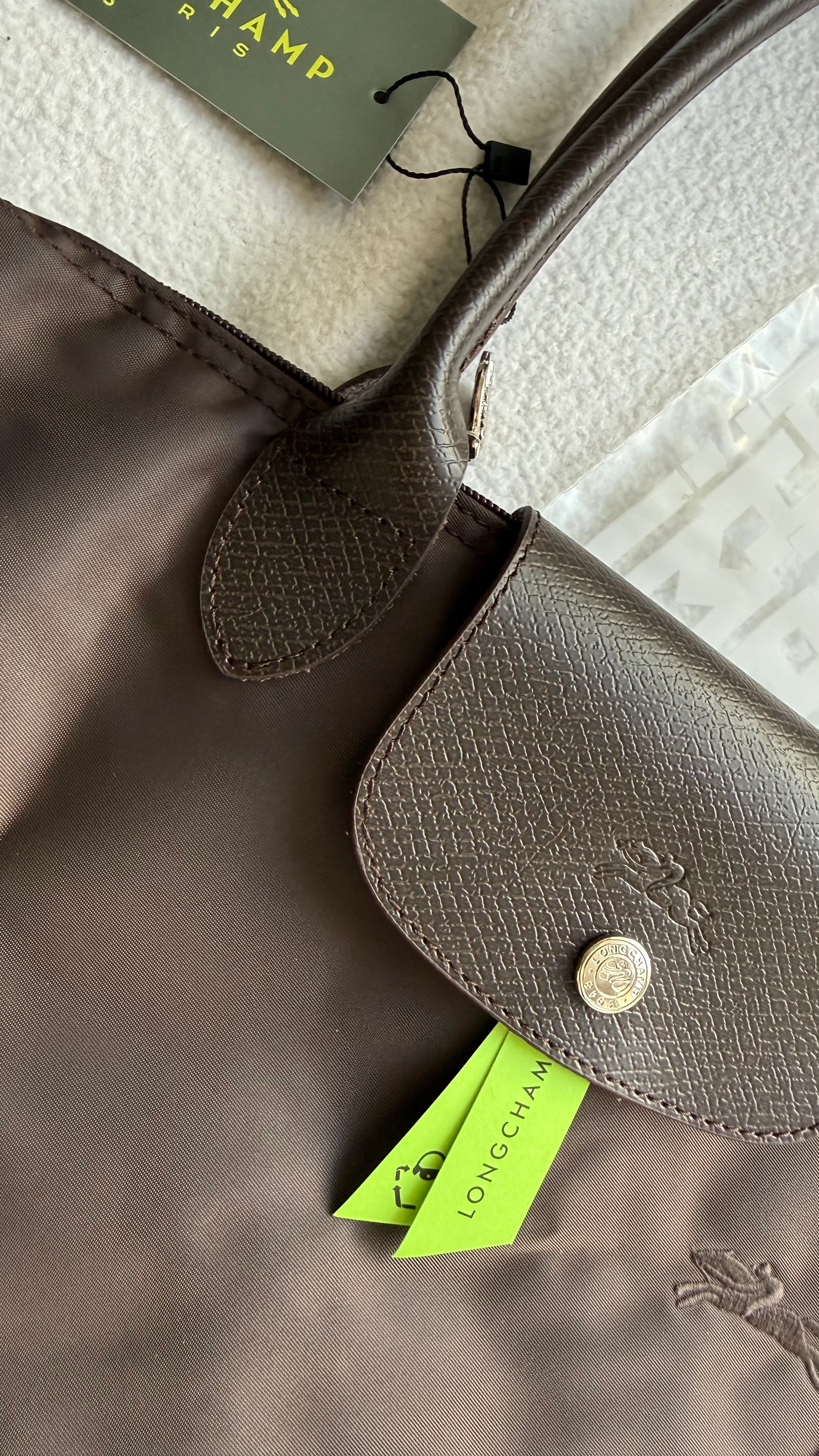 (İTHAL) LONGCHAMP LE PLİAGE TOTE-  MOCHA