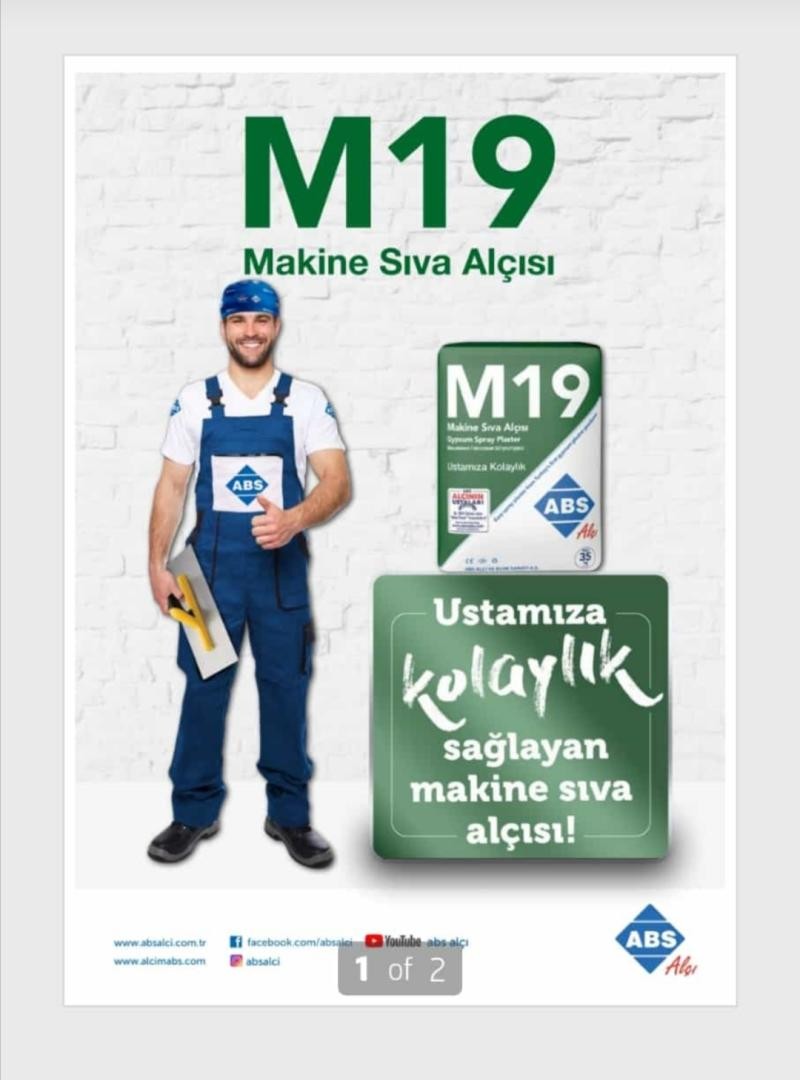 ABS Makine Alçısı 35KG M19 Serisi