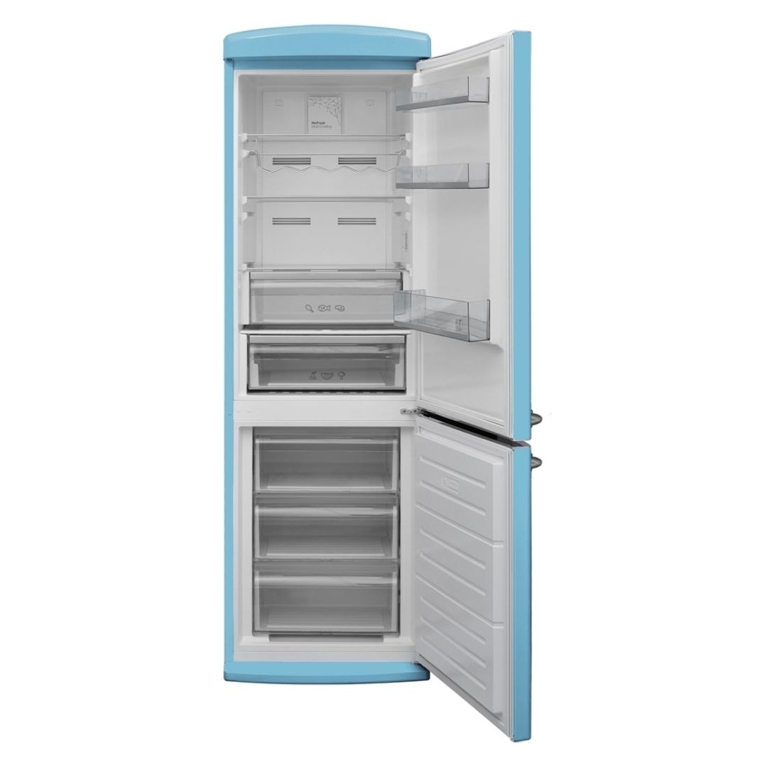 Vestel Retro NFK37201 Düş Mavisi Kombi No-Frost Buzdolabı