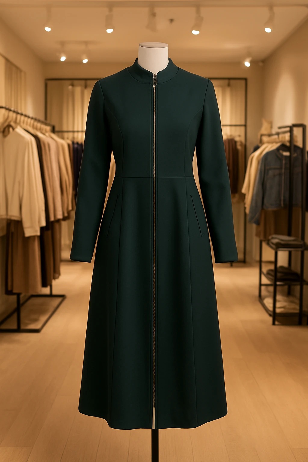 Haki bayan kaşe kaban trençkot 