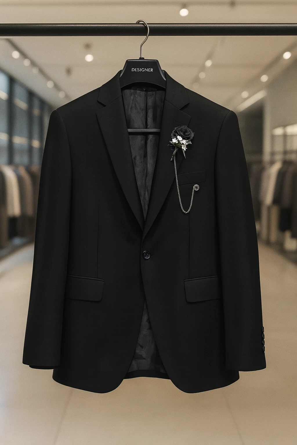 Siyah takım elbise cruveze ceket