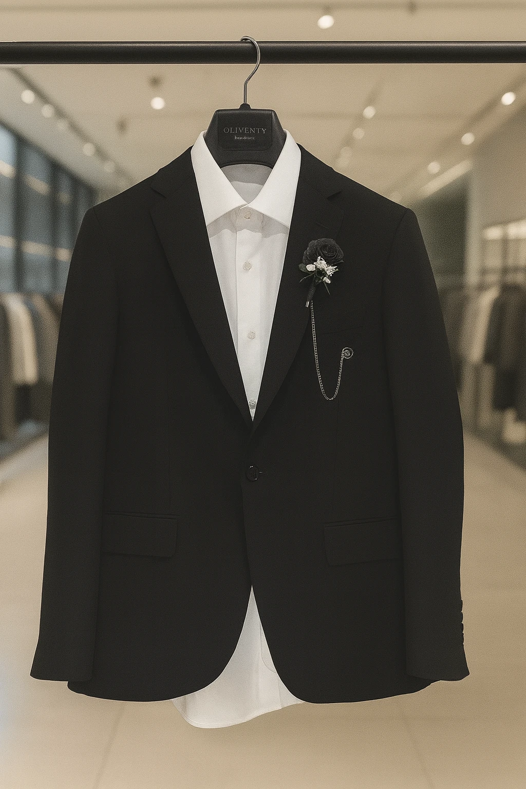 Siyah takım elbise cruveze ceket
