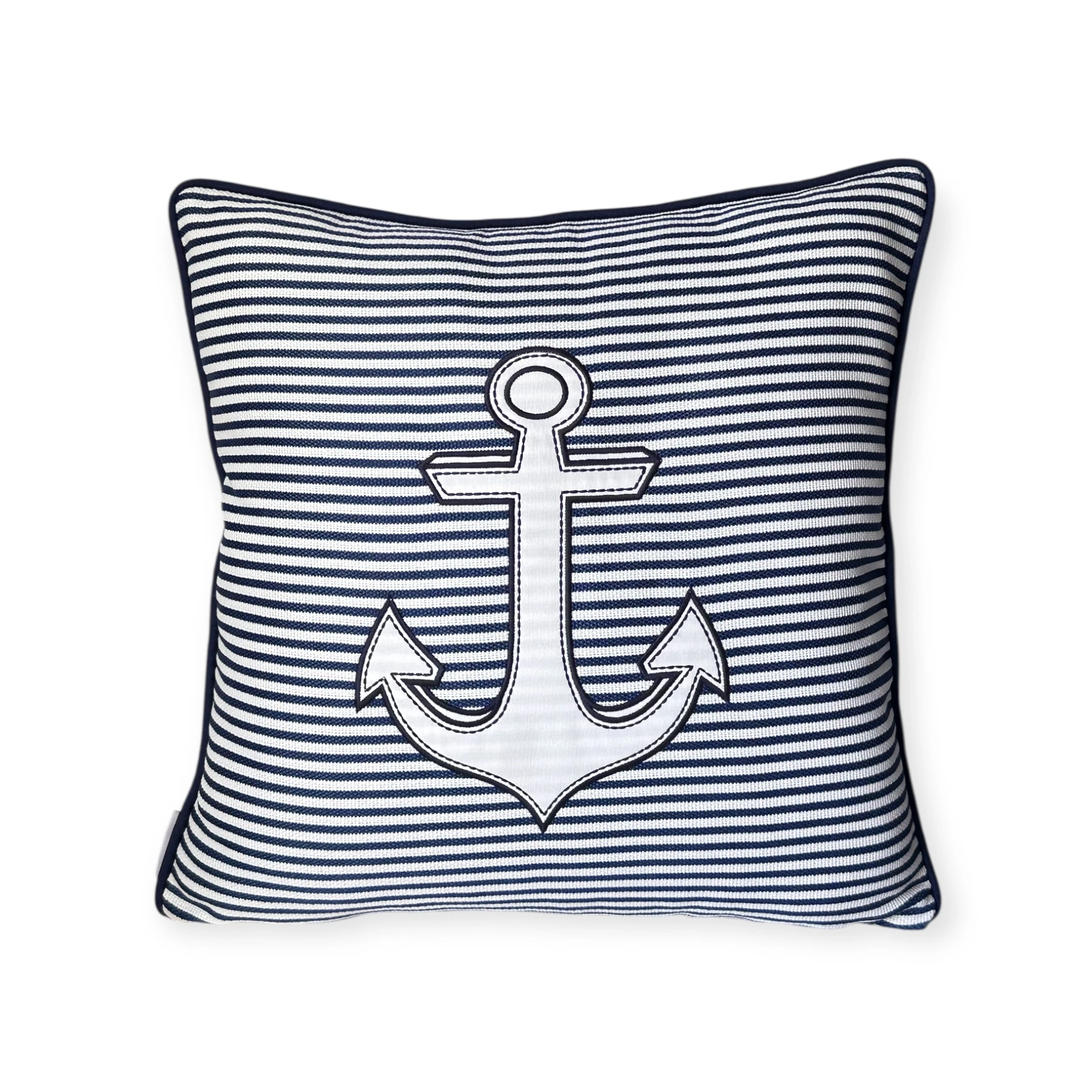 Seaside Collection Çapa Aplikeli Yastık Kılıfı