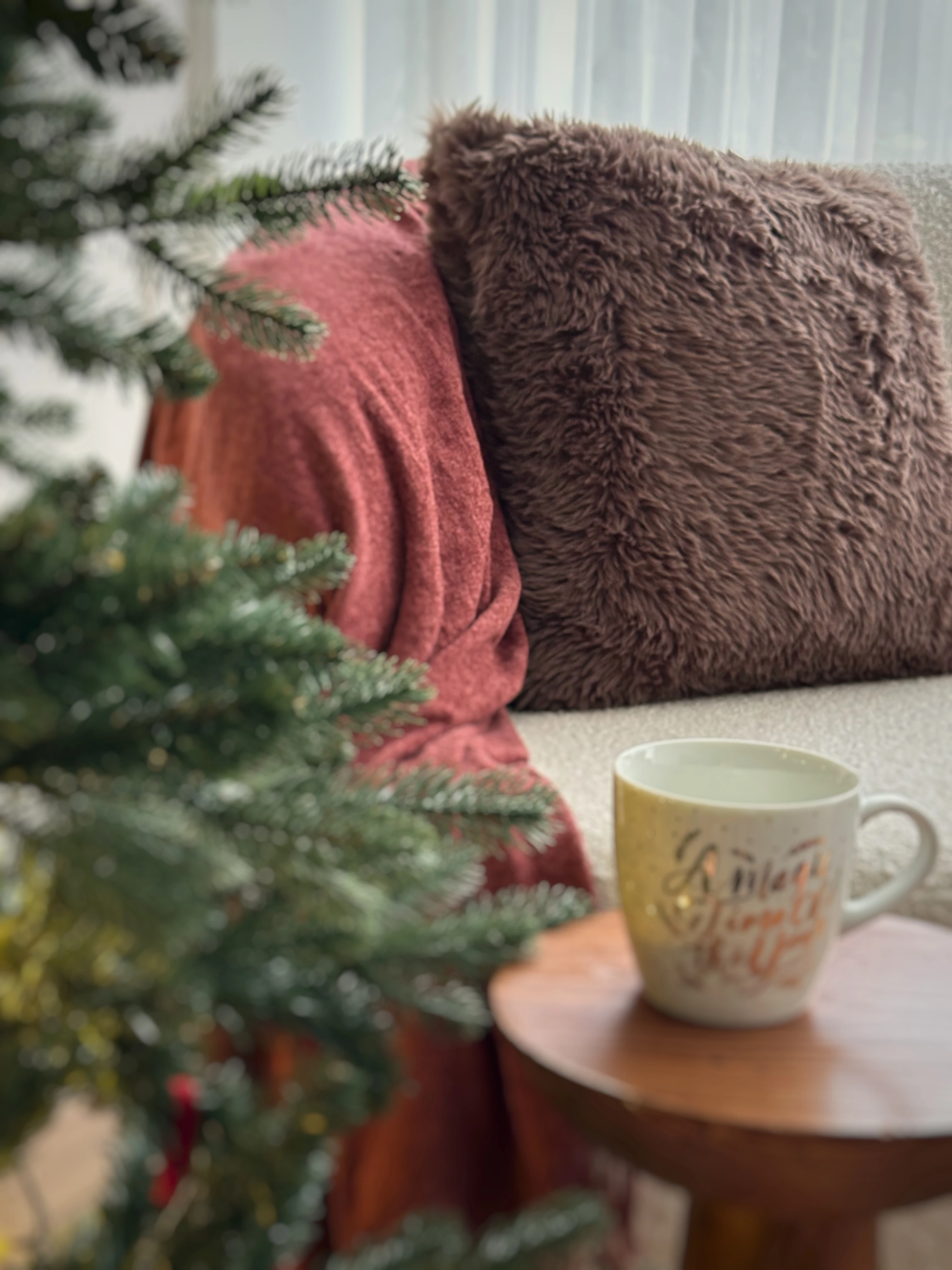 Festive Season Suni Kürk Kırlent Kılıfı