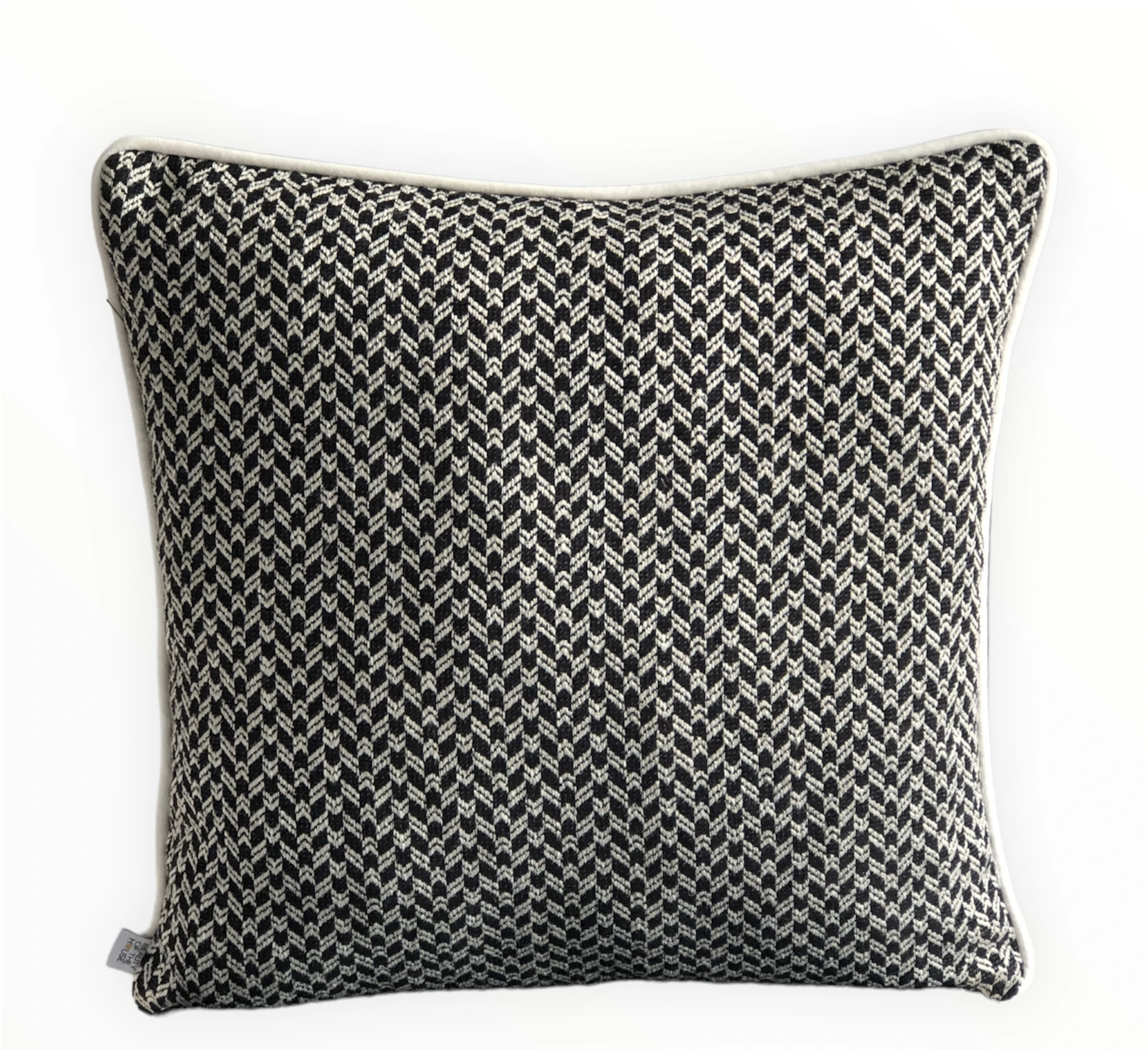 Black & White Collection Desenli Kare Kırlent Kılıfı