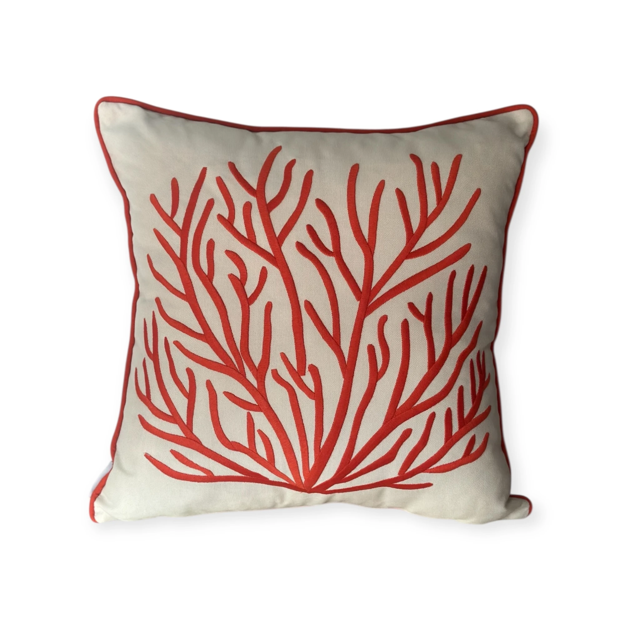 Seaside Collection Mercan Nakışlı Yastık Kılıfı