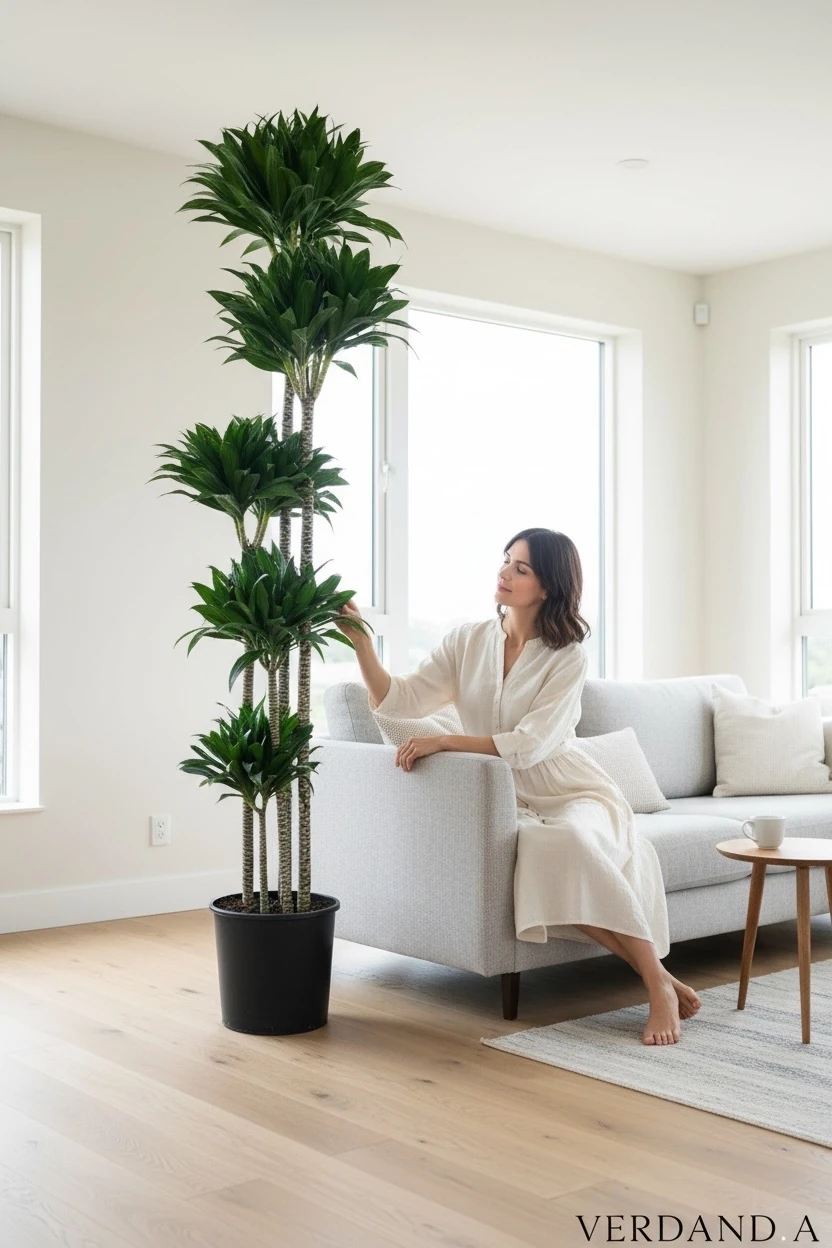 5 Gövdeli Dracaena Compacta -XL (Dracena Fragrans Compacta)