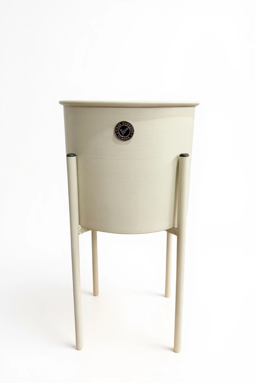 Siena Krem Rengi Metal Ayaklı Saksı