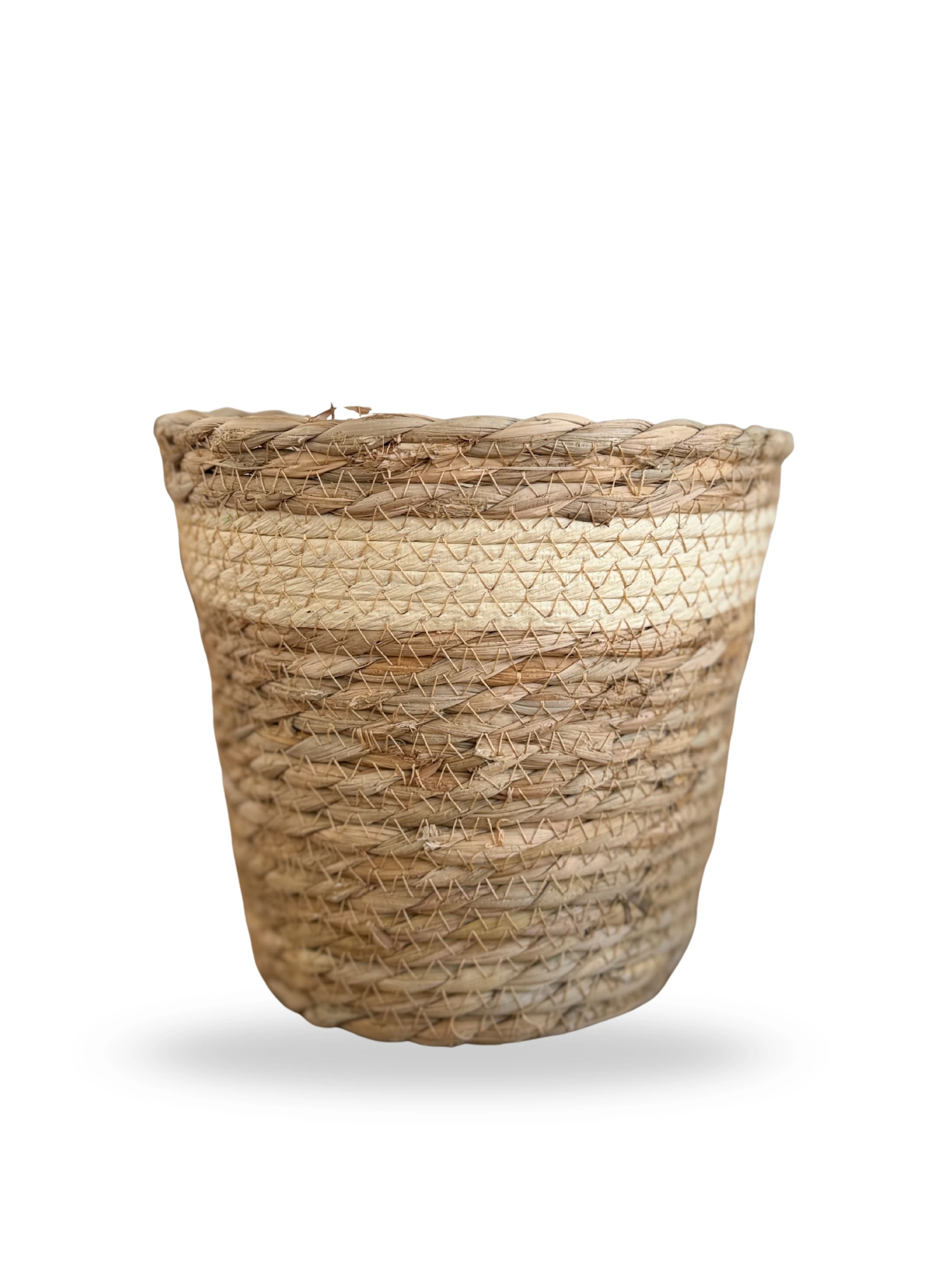 Rustik Hasır Poşetli Saksı 