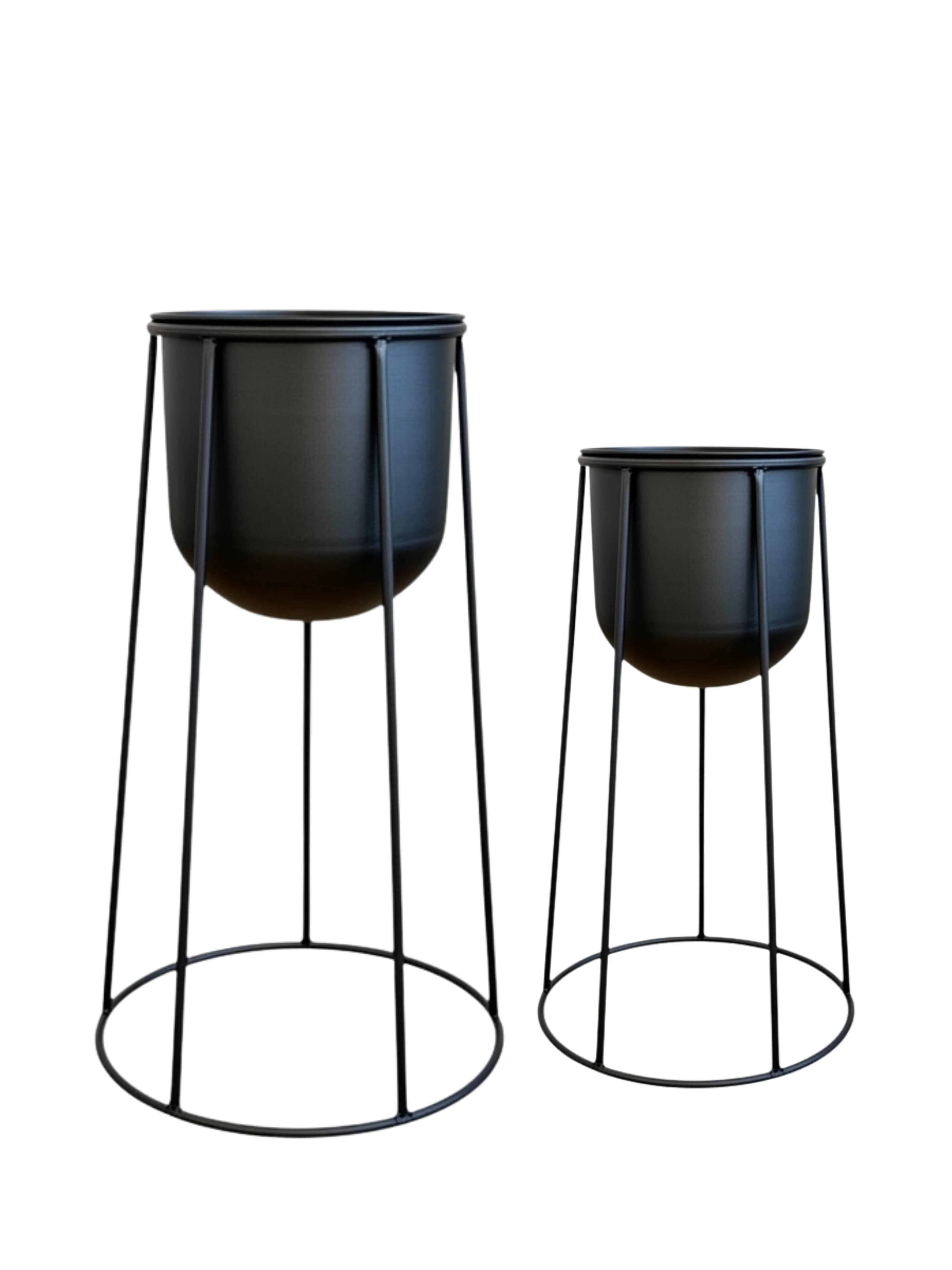 Luna Siyah Ayaklı Metal Saksı