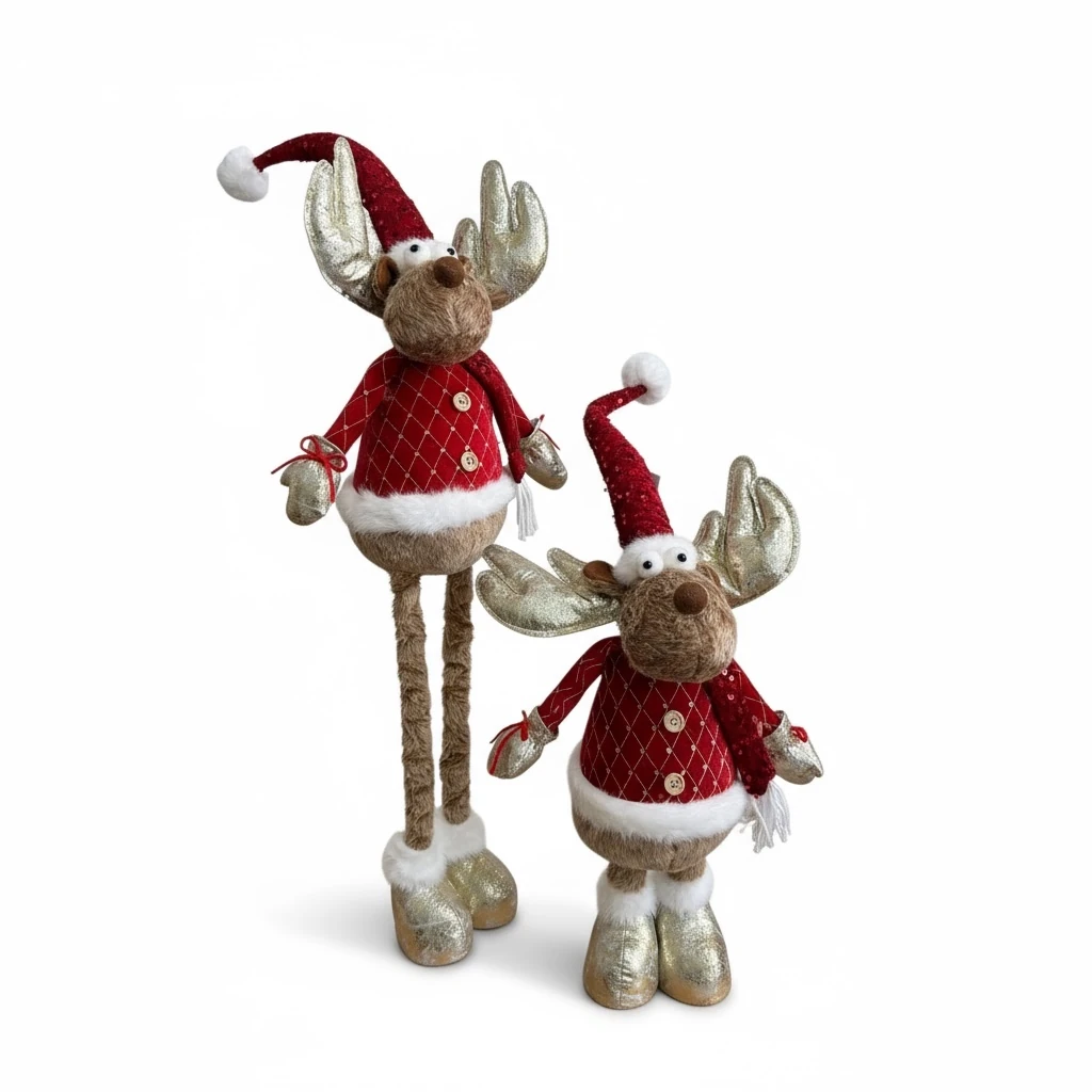  Noel Geyiği – Premium Yılbaşı Süsü | Dekoratif Noel Geyiği 80 CM