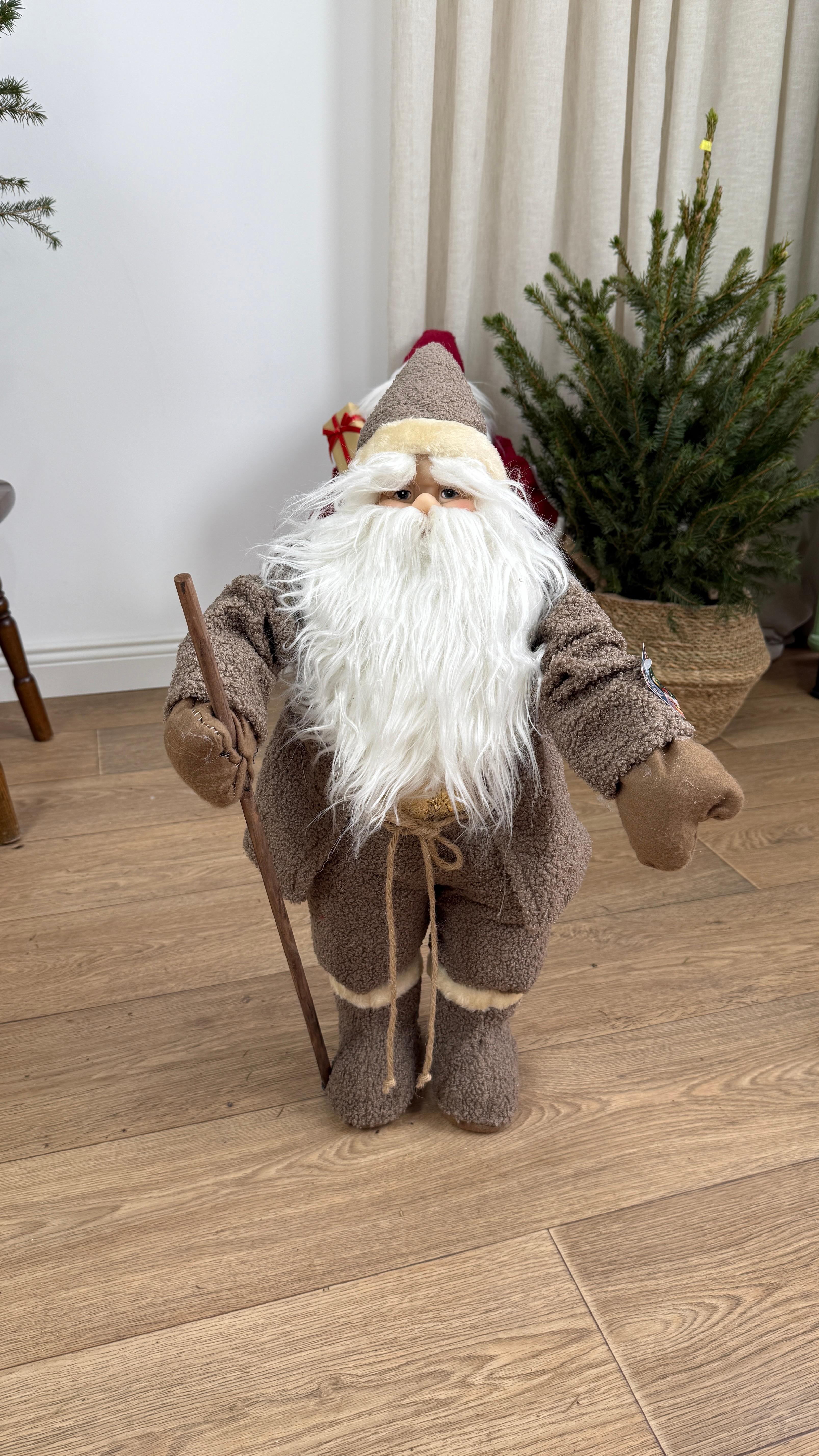 Noel Baba Dekoratif Obje 80 cm Bej