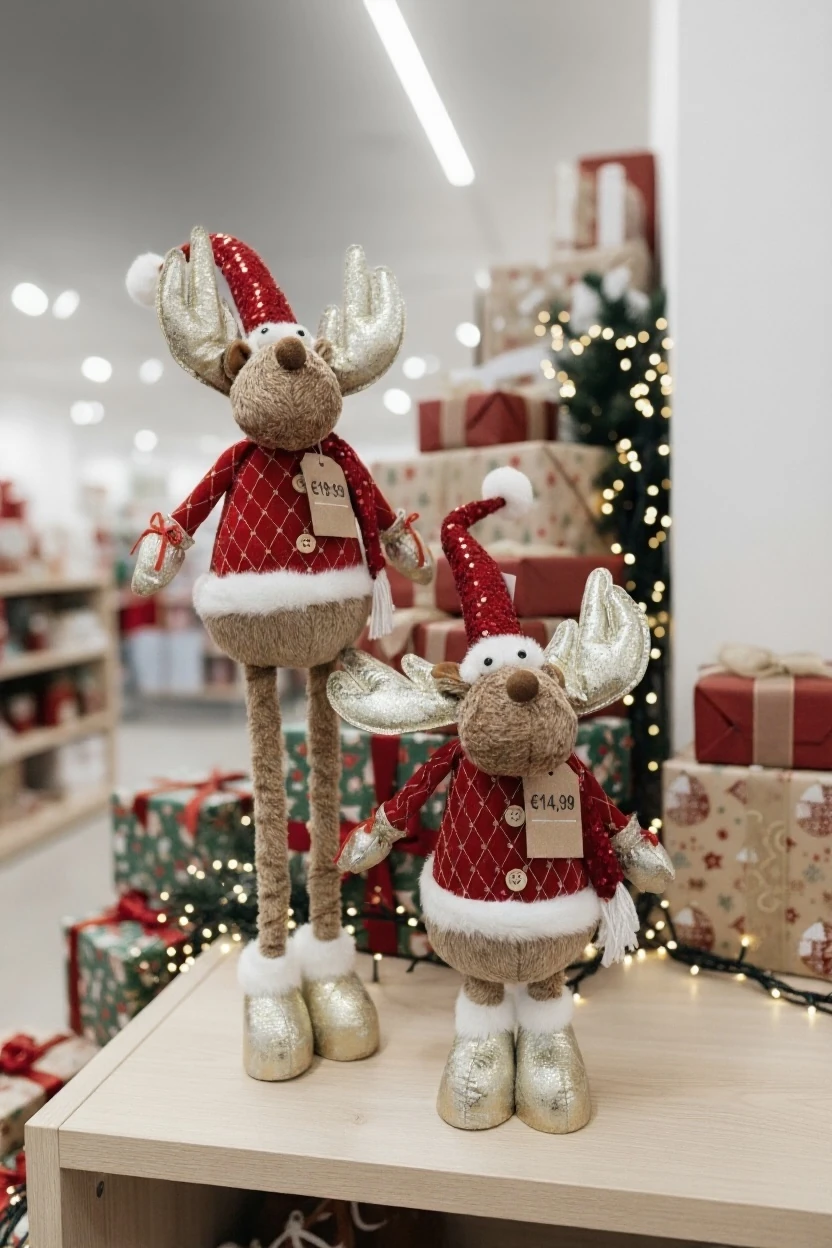  Noel Geyiği – Premium Yılbaşı Süsü | Dekoratif Noel Geyiği 80 CM