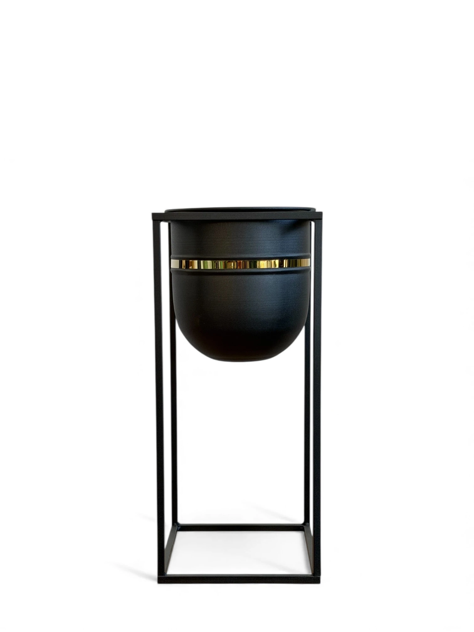 Royal Siyah Metal Ayaklı Saksı