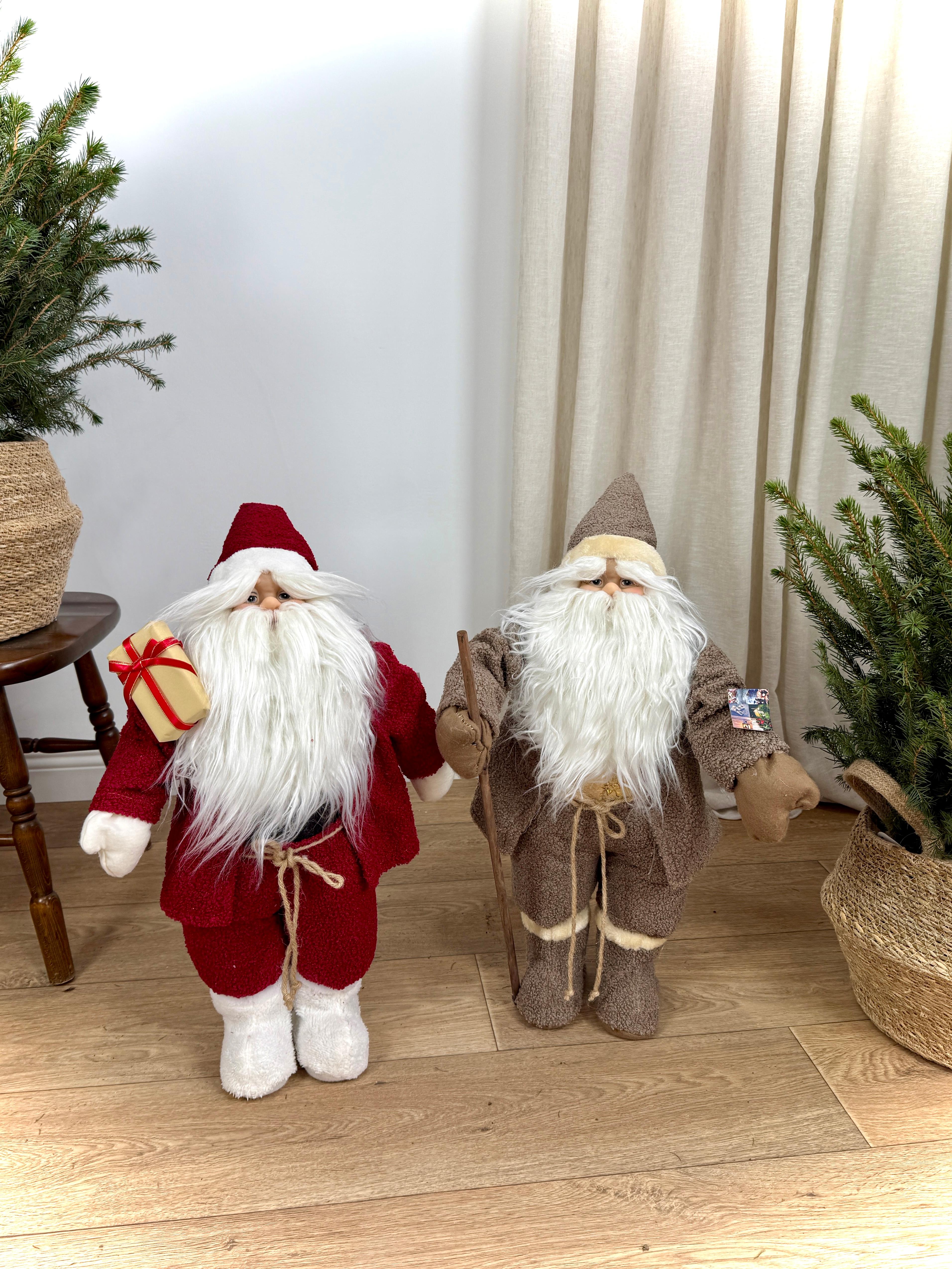 Noel Baba Dekoratif Obje 80 cm Bej