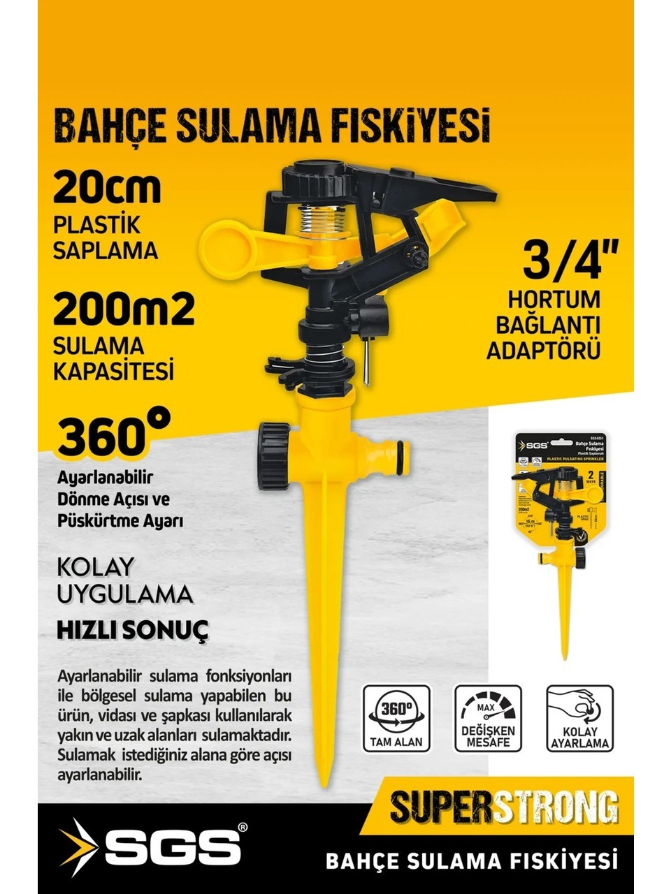 BAHÇE SULAMA FISKİYESİ (PLASTİK SAPLAMA)