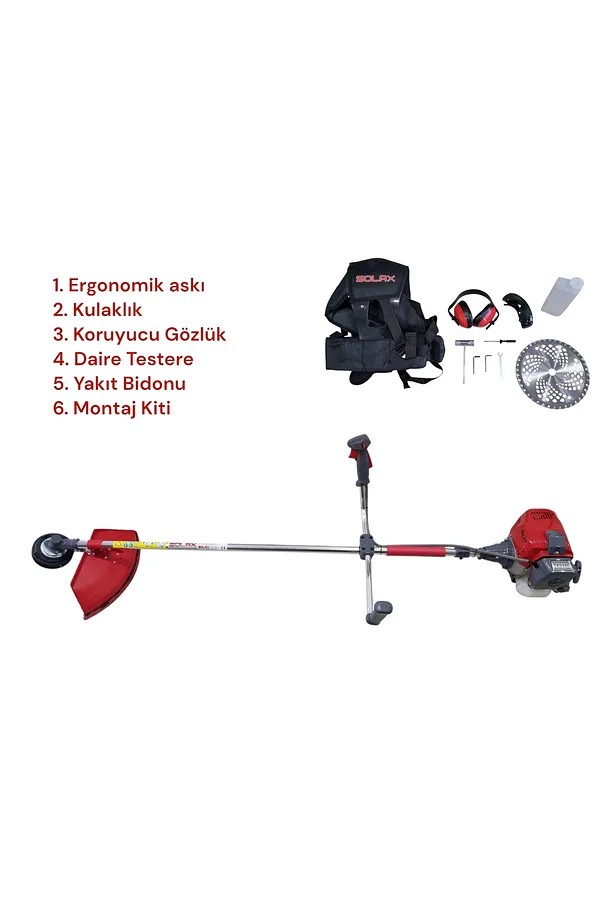 Solax TK520C Motorlu Yan Tırpan 2,2 Hp Benzinli Ot Biçme