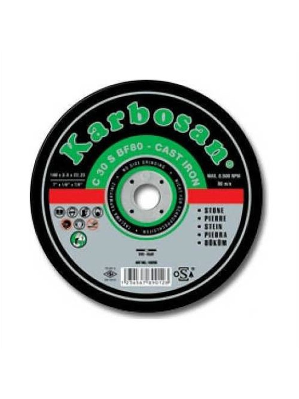 Karbosan Mermer Kesici Taş 180 Mm