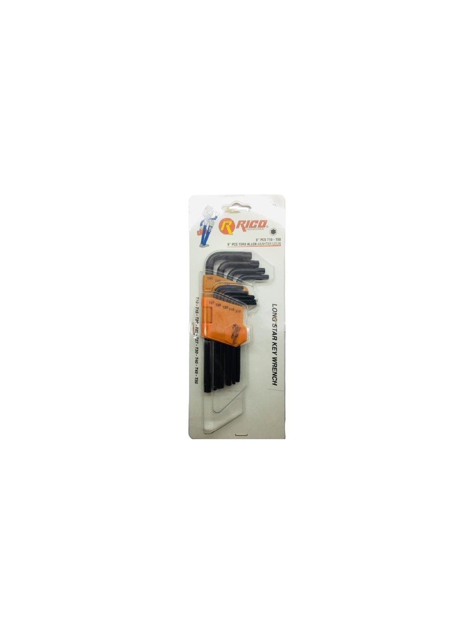Rico RC0207 Vakumlu Torx Uzun Alyan Anahtar Seti 9 Pcs T10-T50