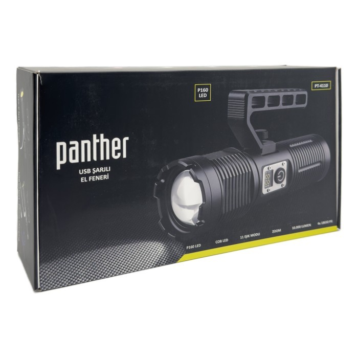 Panther PT-4110 10.000 Lümen USB Şarjlı El Fenri