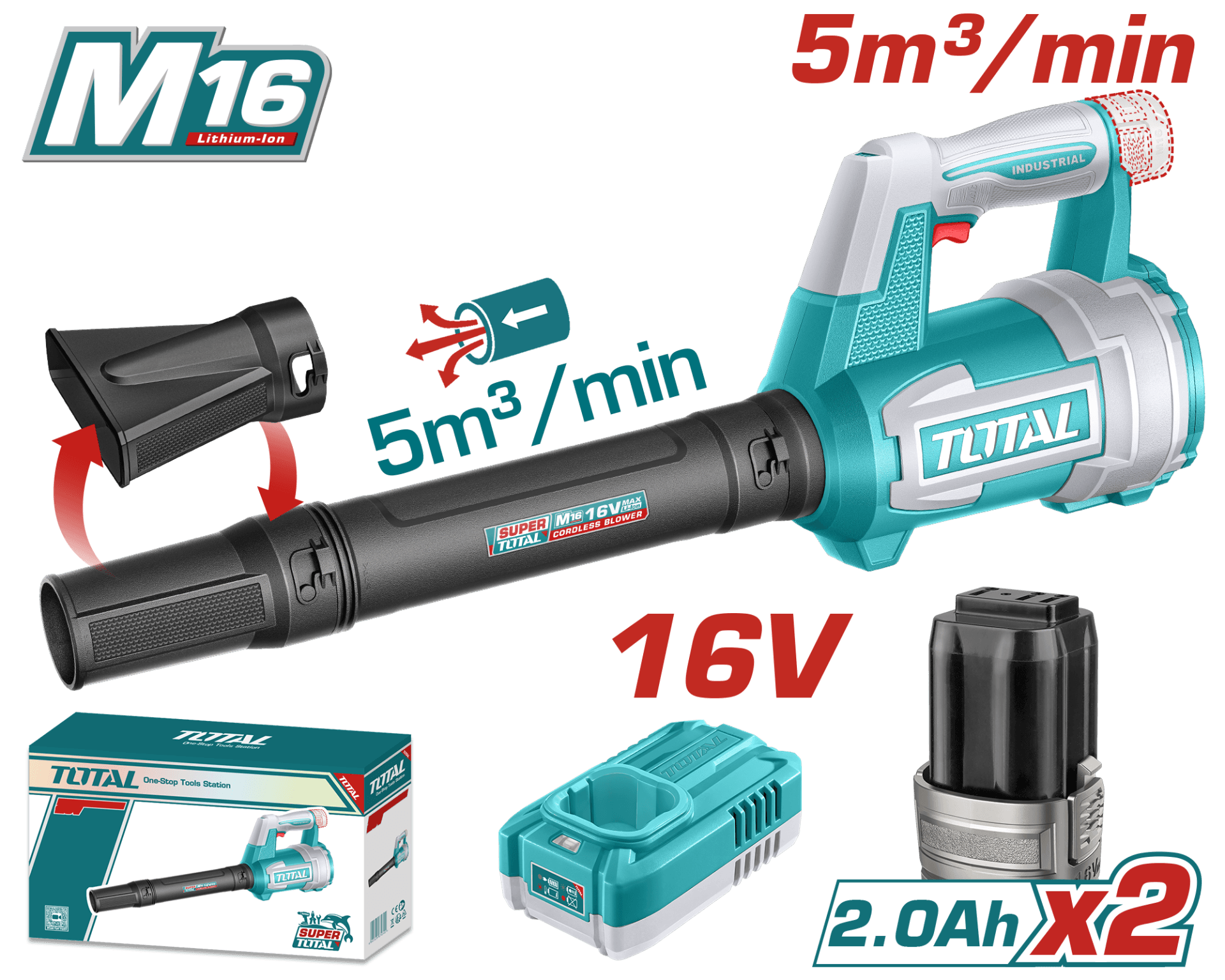 Total LI-ION AKÜLÜ 16V ÜFLEME TABLI168082E