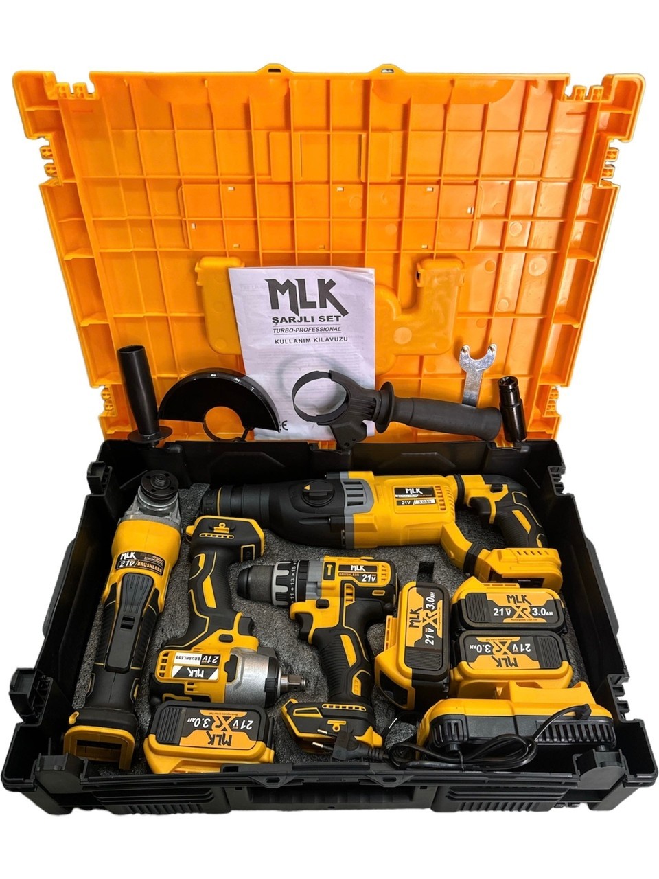 Mlk Akülü 4'lü Set (Sarı) 3 Amper 21 Volt